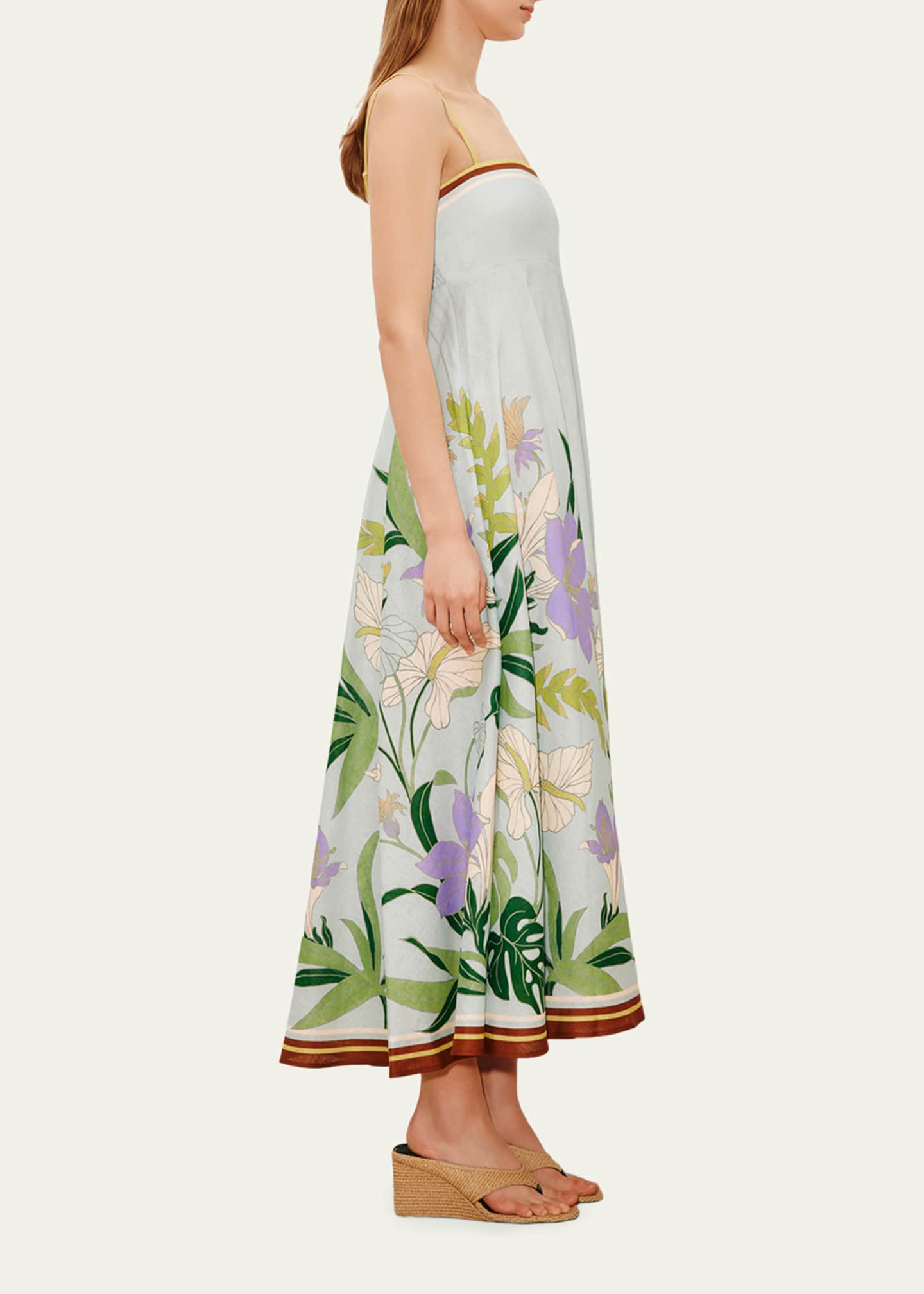 alemais midi dress Almais Sidi Linen-Blend Off-Shoulder in Cream 14 AU/UK (10 US) Dry clean Alfie Sundress - Ice Blue