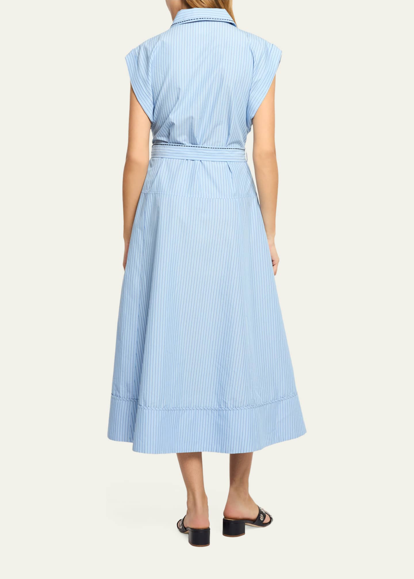 cinq a sept blue dress Cinq  Sept Emin Striped Maxi Dress
