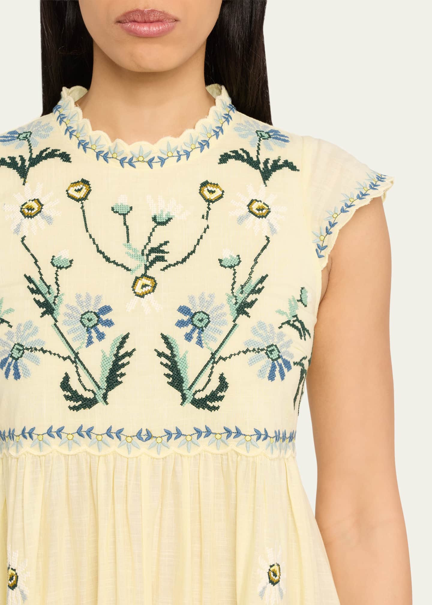Sea Audra Embroidered Midi Dress - Bergdorf Goodman