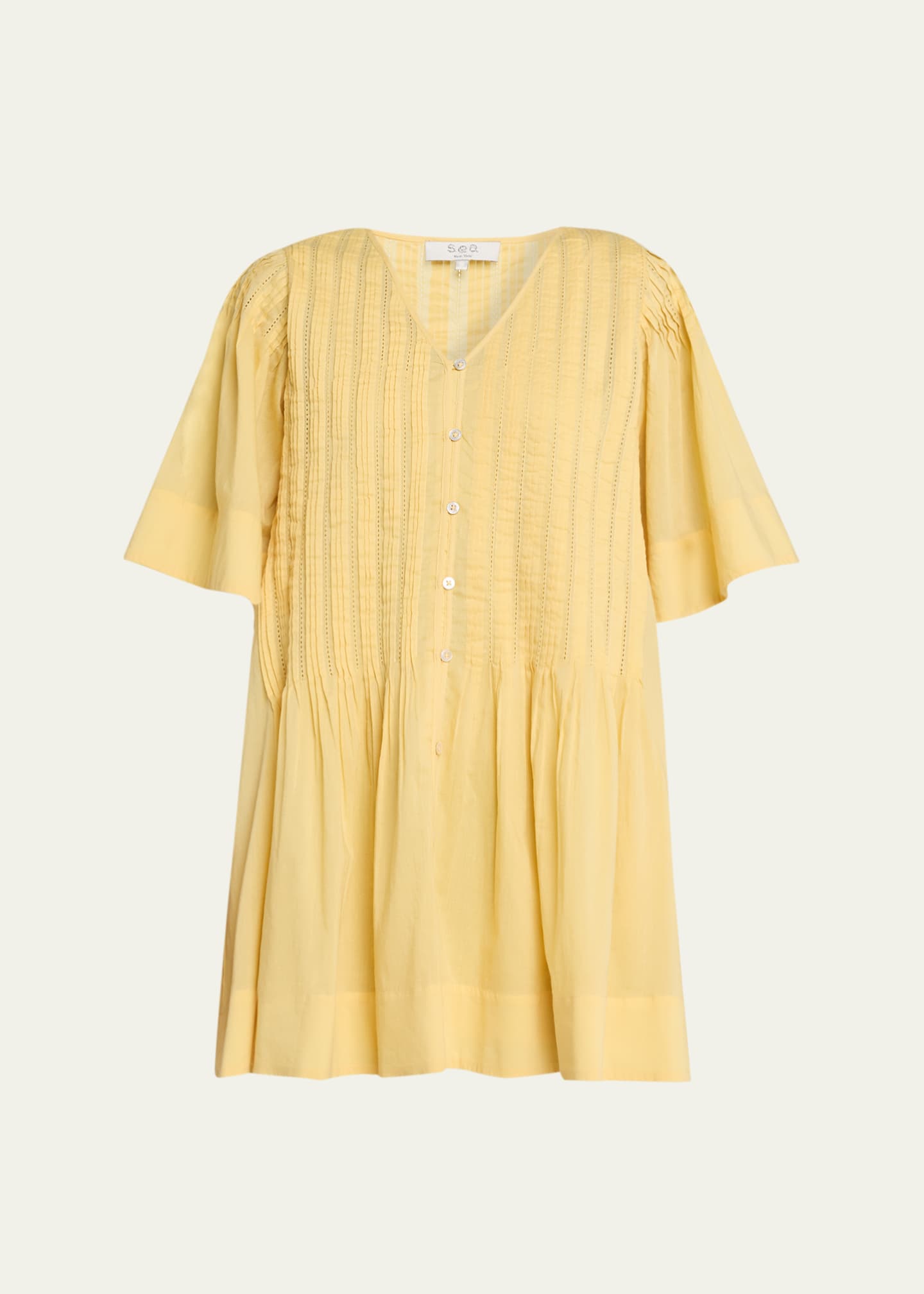 yellow drop waist mini dress Miss Circle Women's Kadi Yellow Cotton Drop Waist Corset Mini Dress