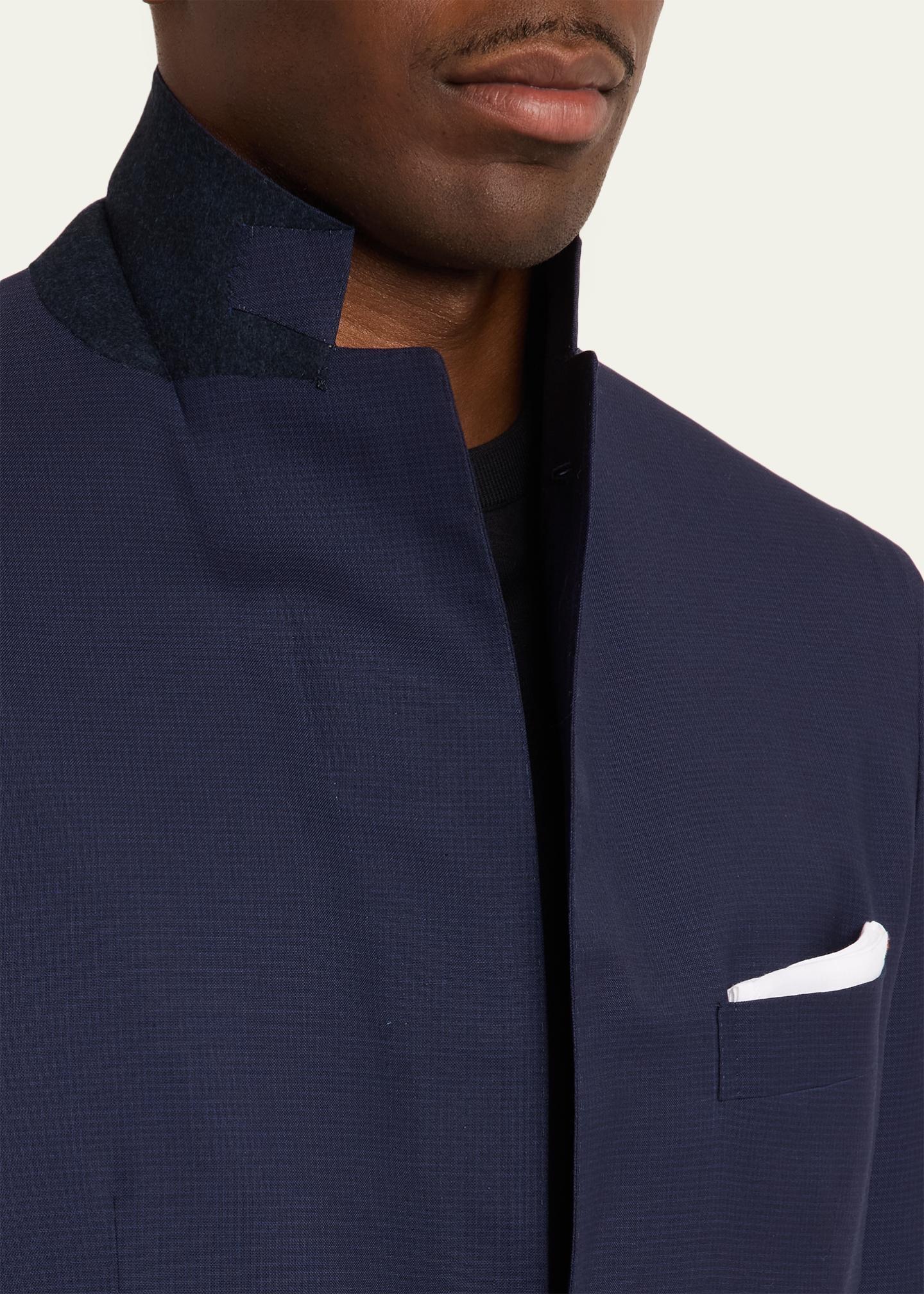 Kiton Men's Mini-Check Wool Modern Fit Two-Piece Suit - Bergdorf Goodman