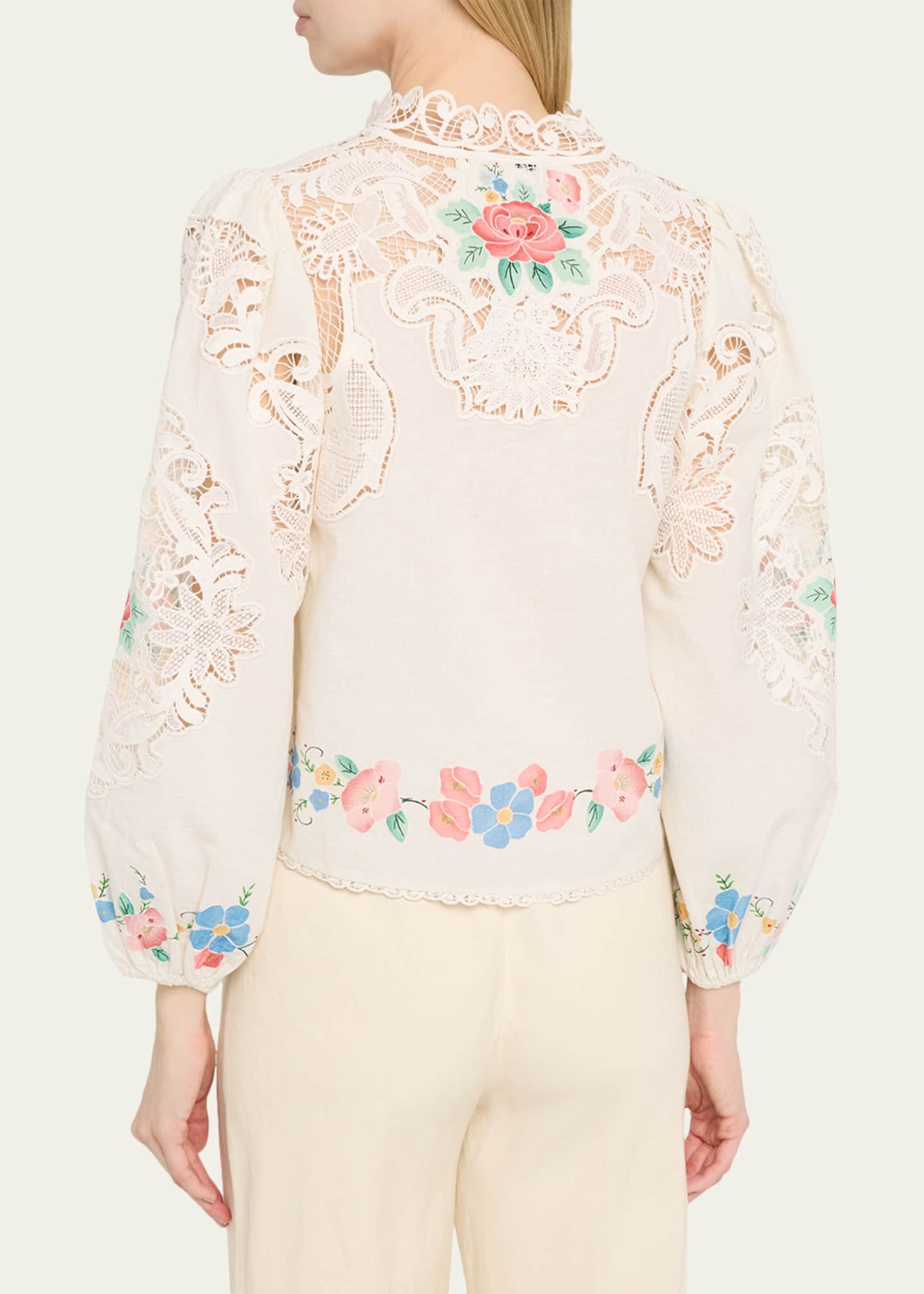 Sea Astrid Floral Embroidered Blouse - Bergdorf Goodman