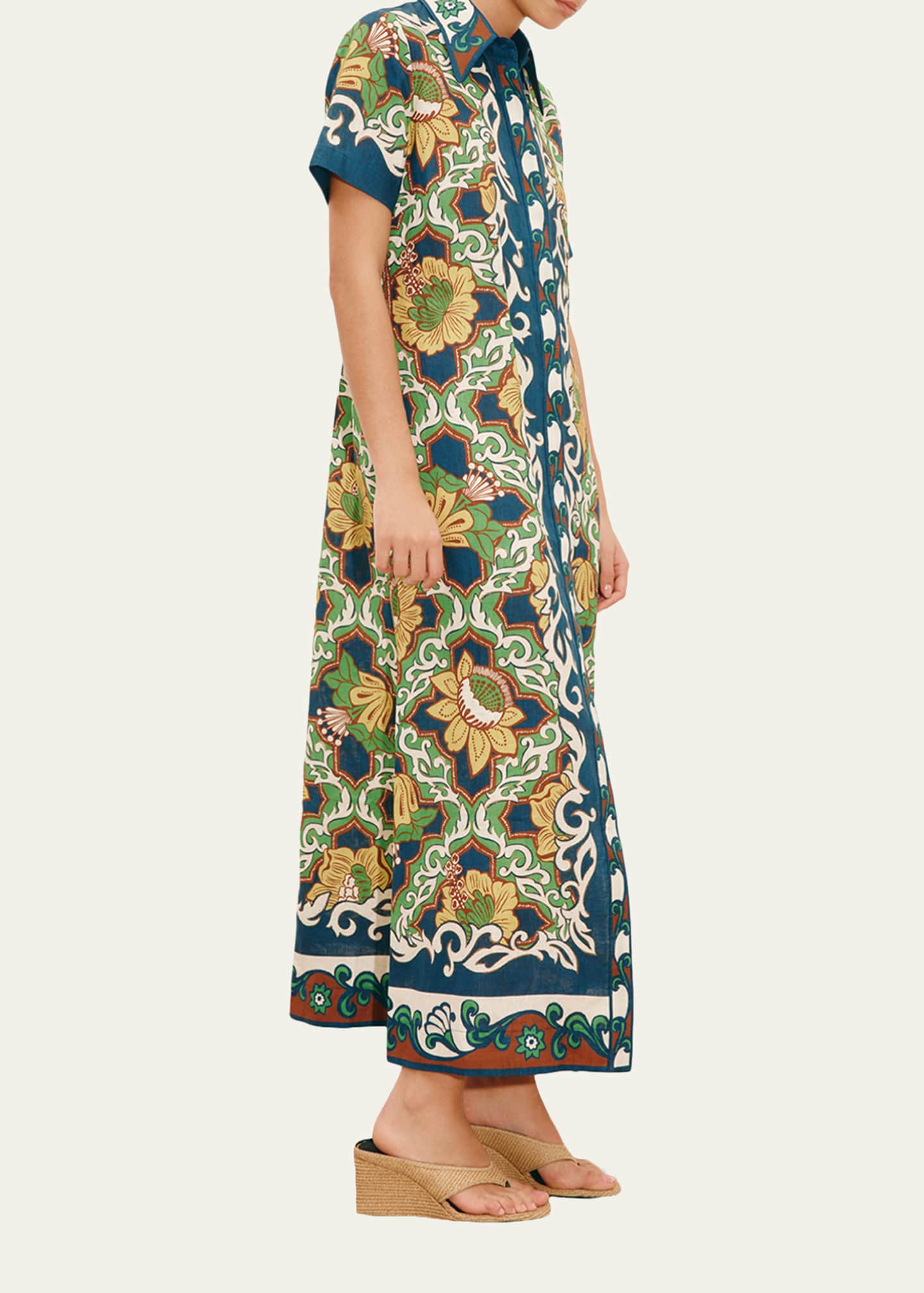 alemais casa shirt dress Alemais CASA SHIRTDRESS - Shirt dress - cream/multi-coloured