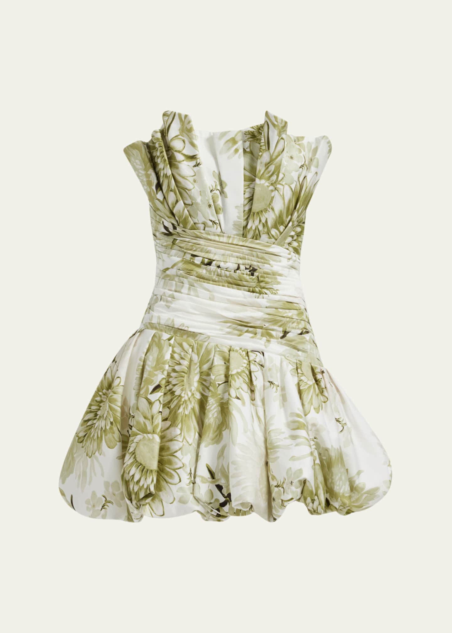 aje mini bubble dress Violette Bubble Hem Mini Dress | Collage Floral