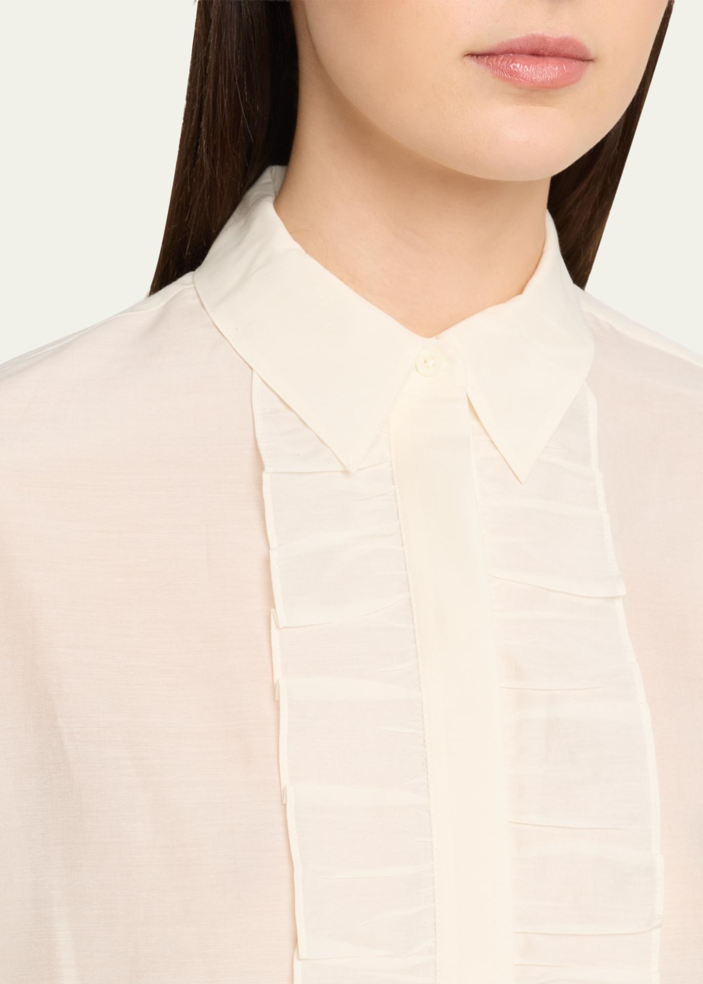 TWP Next Ex Cotton-Silk Ruffle Shirt - Bergdorf Goodman