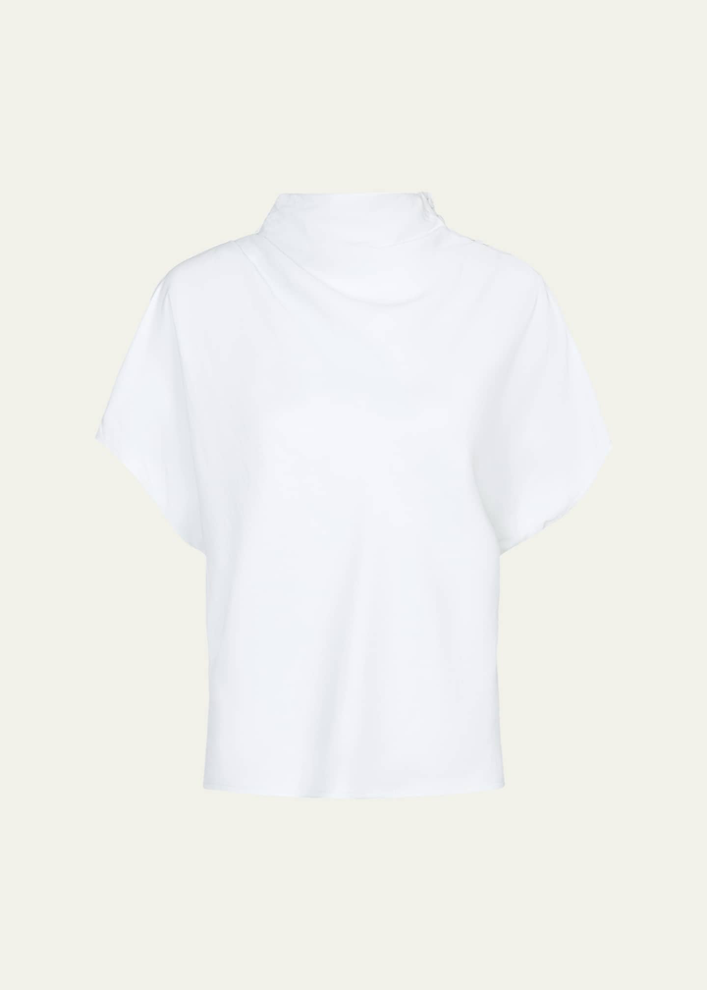 TWP Draped Mock-Neck Tee - Bergdorf Goodman