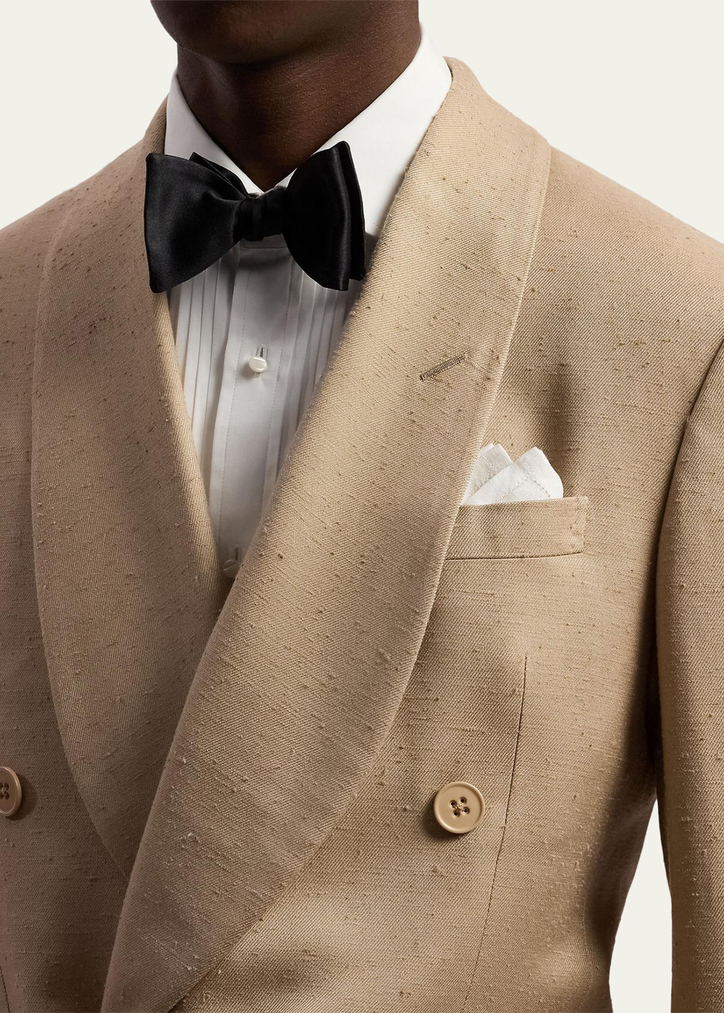 Ralph Lauren Purple Label Men's Super Slub Twill Shawl Lapel