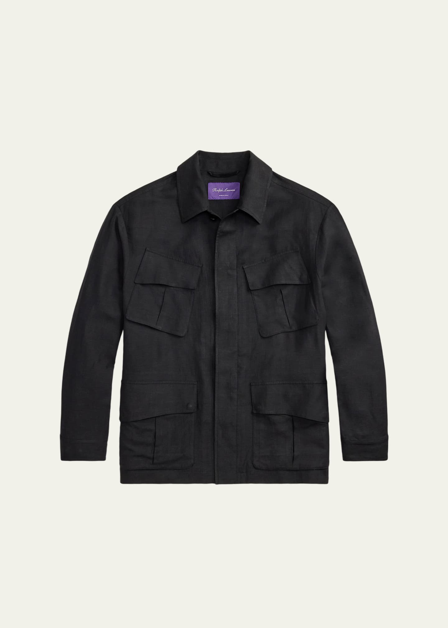 Ralph Lauren Purple Label Men's Silk and Linen Flap-Pocket Field