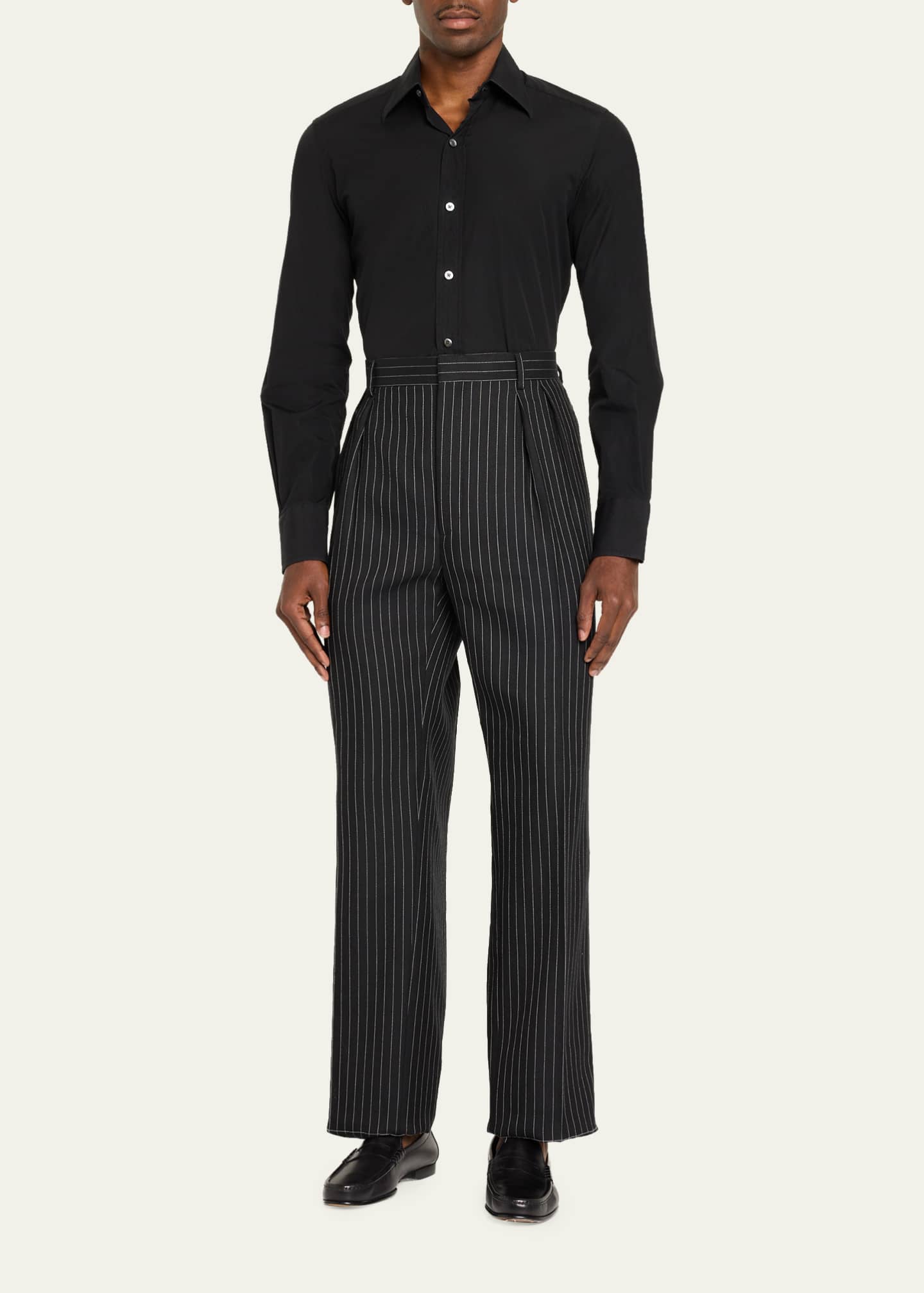 Ralph Lauren Purple Label Glenn Handmade Rope-Stripe Trouser