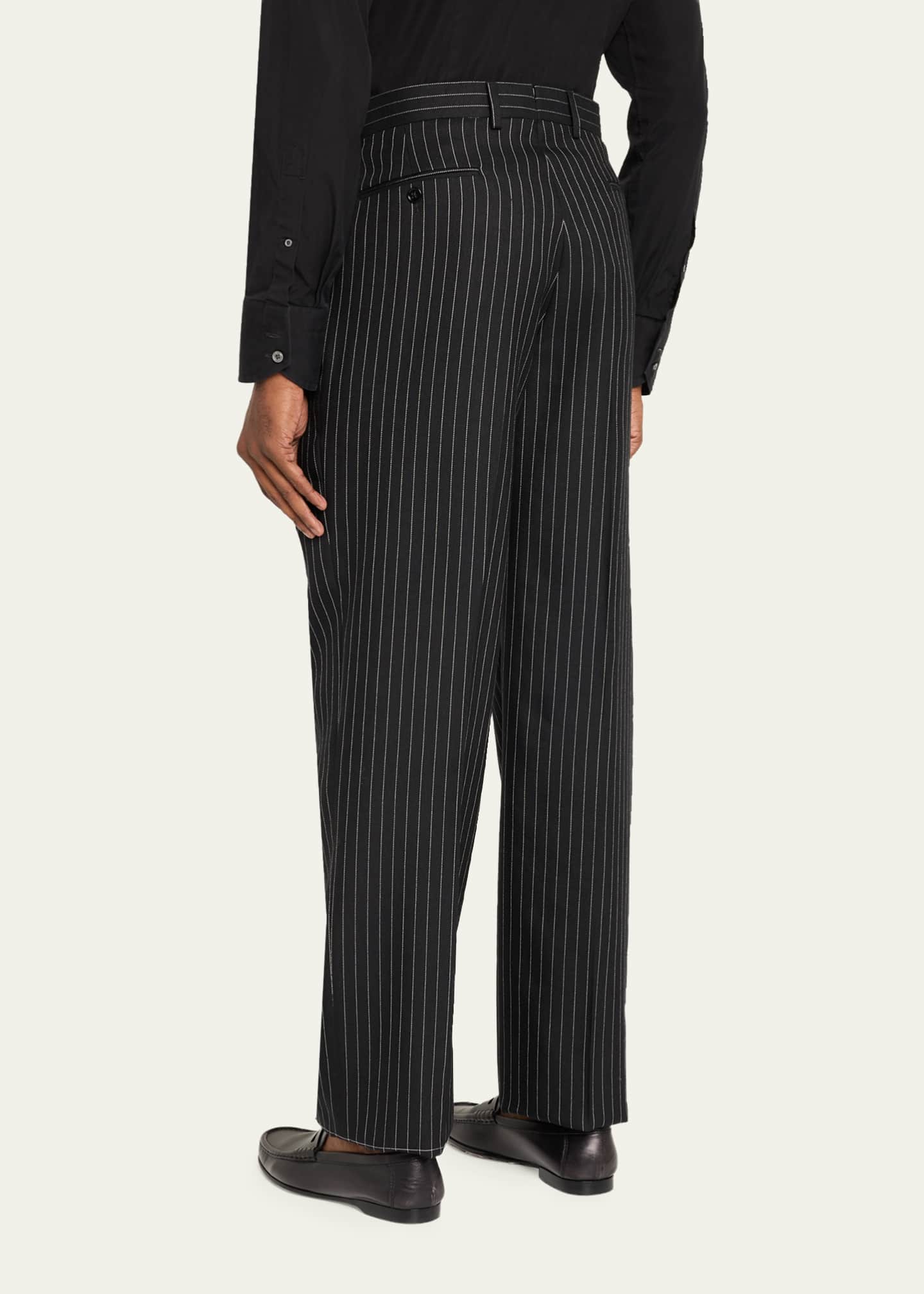 Ralph Lauren Purple Label Glenn Handmade Rope-Stripe Trouser