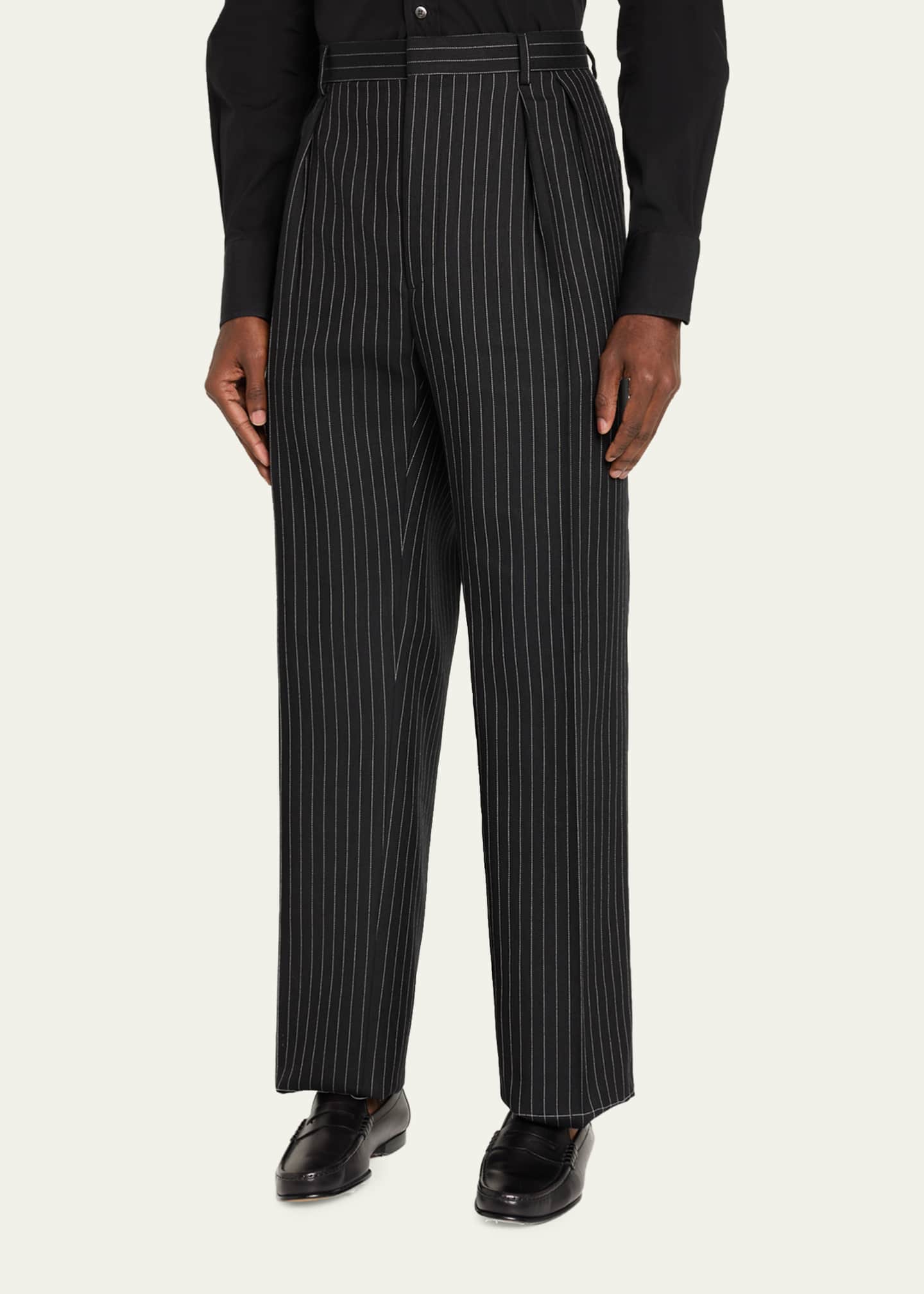 Ralph Lauren Purple Label Glenn Handmade Rope-Stripe Trouser