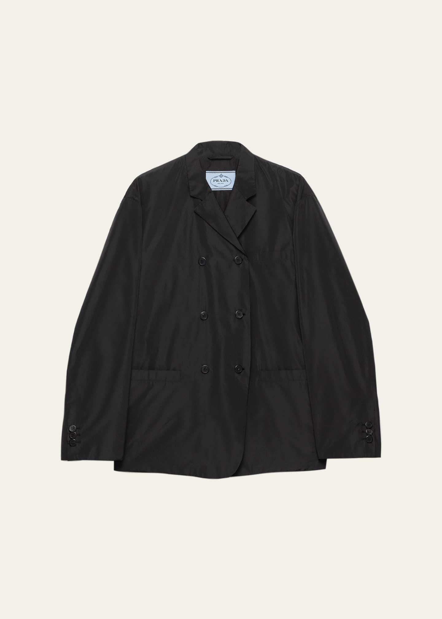 Prada 90s オールドプラダ　シルクジャケット Prada Silk Taffeta Double-Breasted Jacket - Bergdorf Goodman
