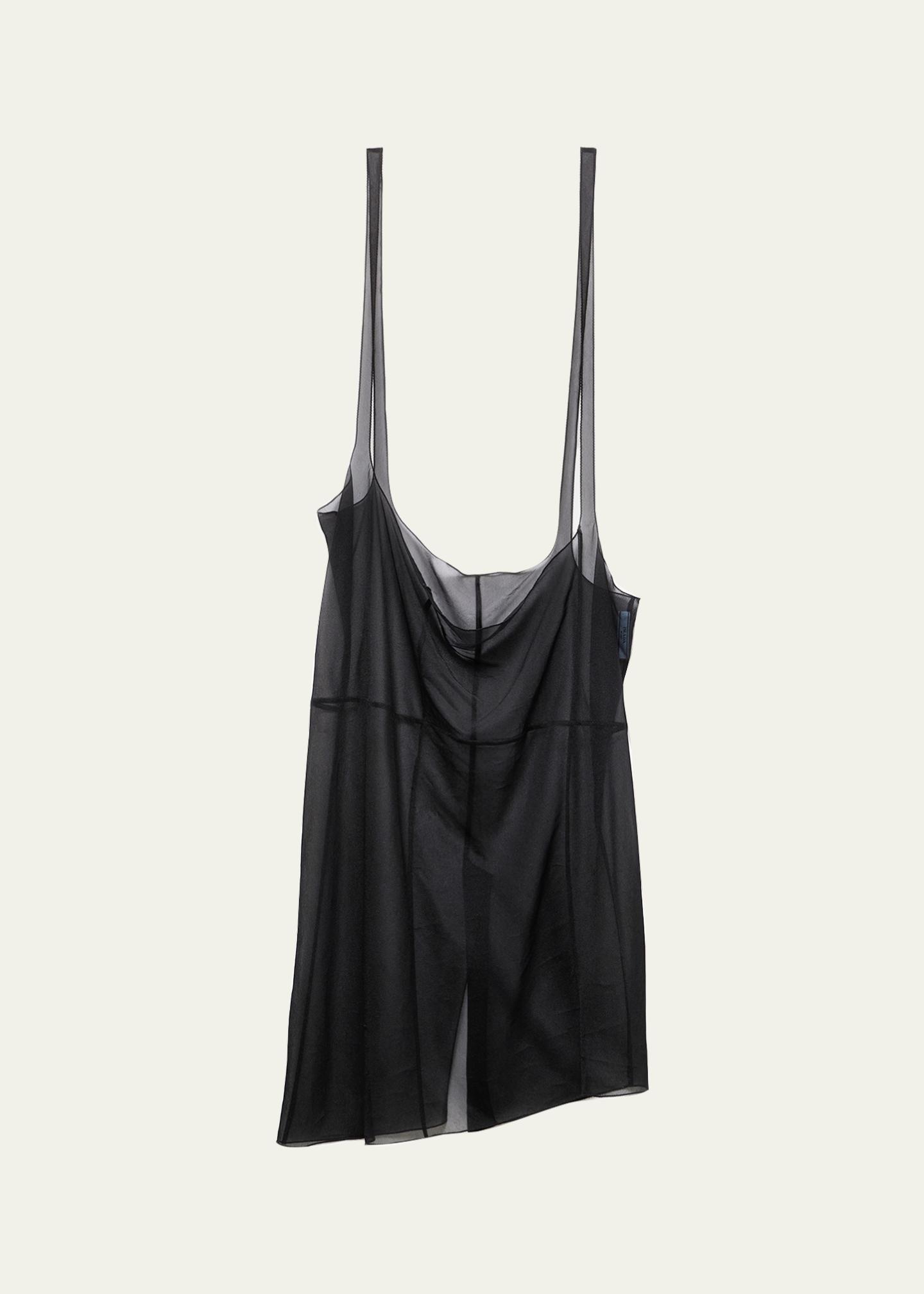 Prada Sheer Cigaline Midi Suspender Skirt - Bergdorf Goodman