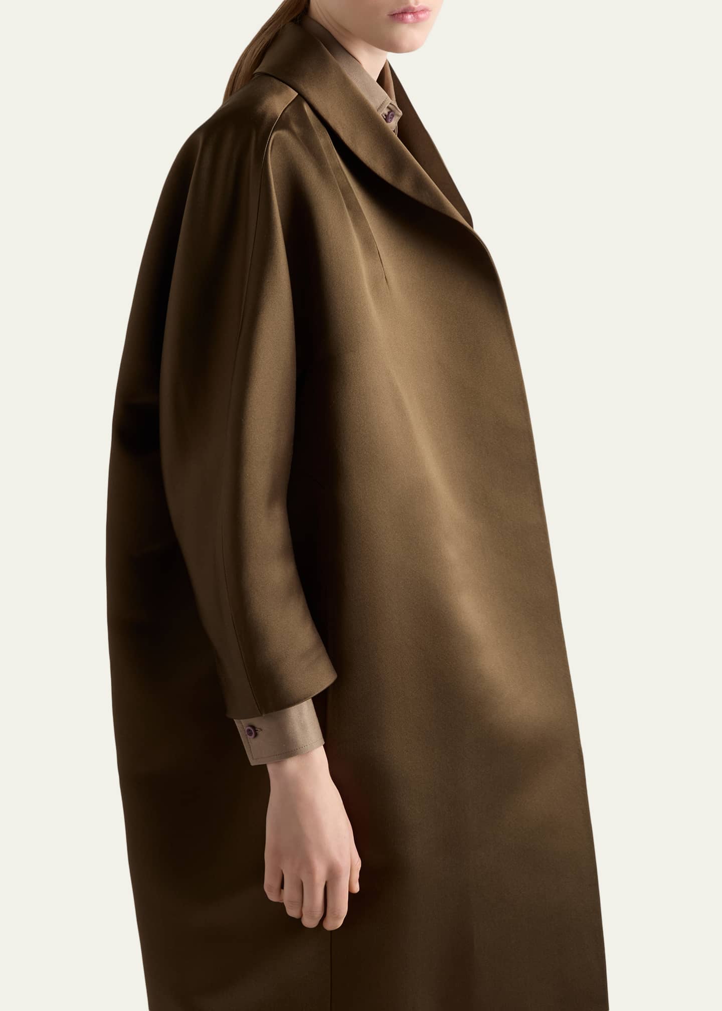 Prada Silk Open Overcoat - Bergdorf Goodman