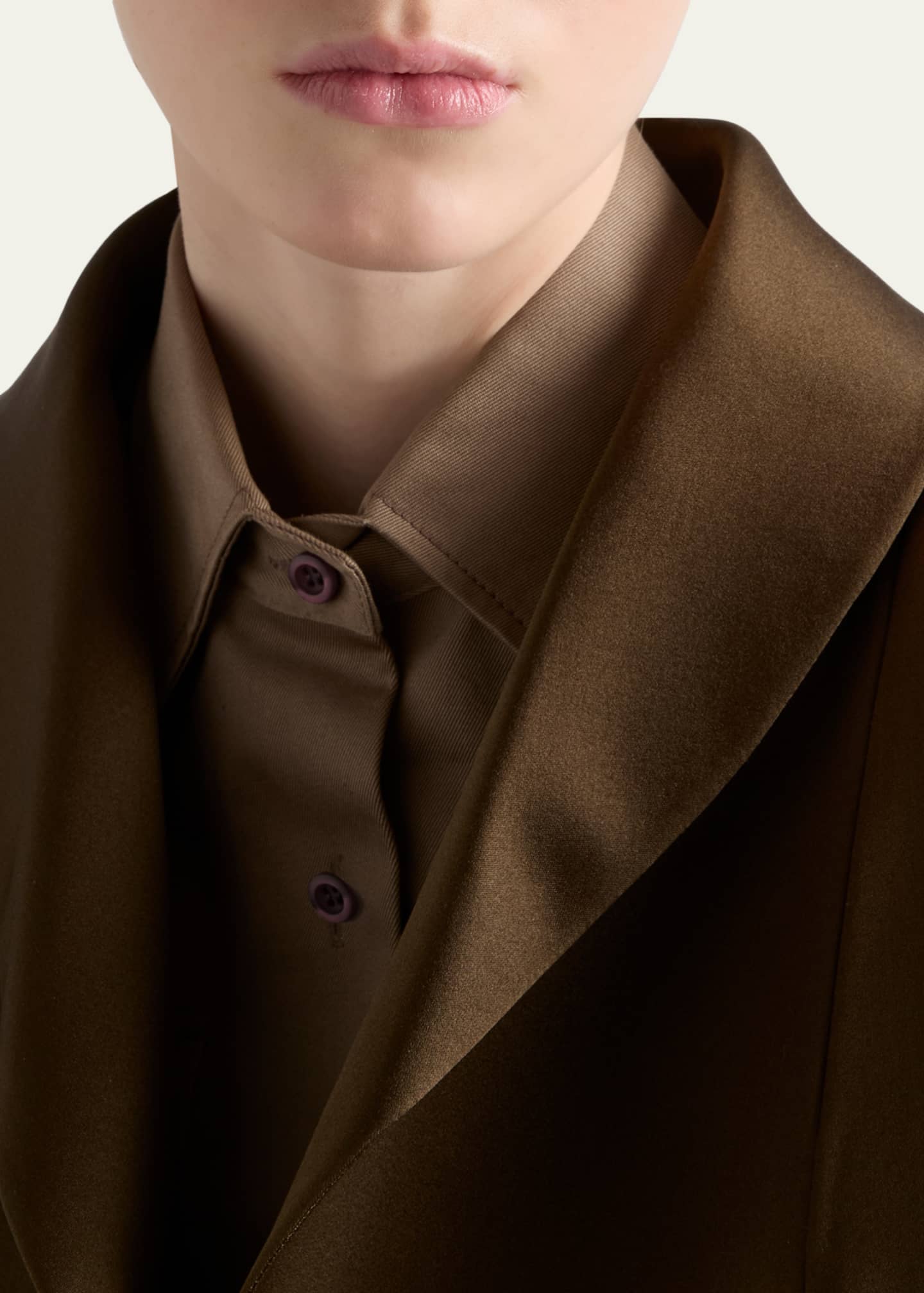 Prada Silk Open Overcoat - Bergdorf Goodman