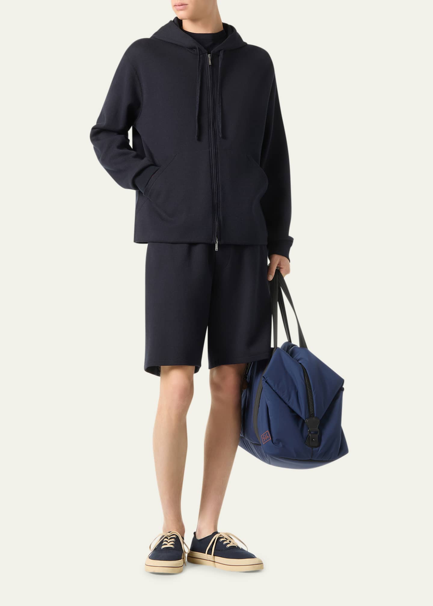 Loro Piana Men's Whitney Full-Zip Hoodie - Bergdorf Goodman