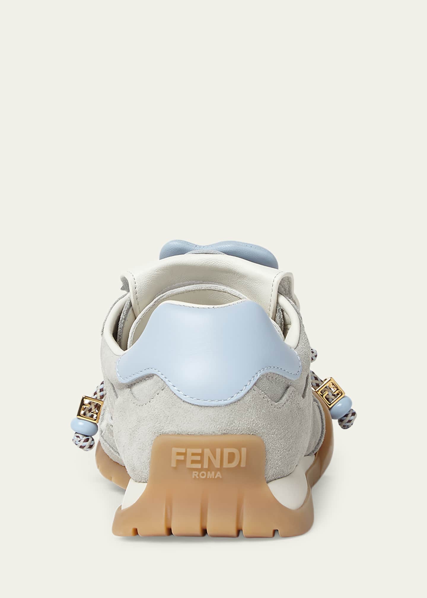 Fendi Wave Pulse Mixed-Media Low-Top Sneakers - Bergdorf Goodman