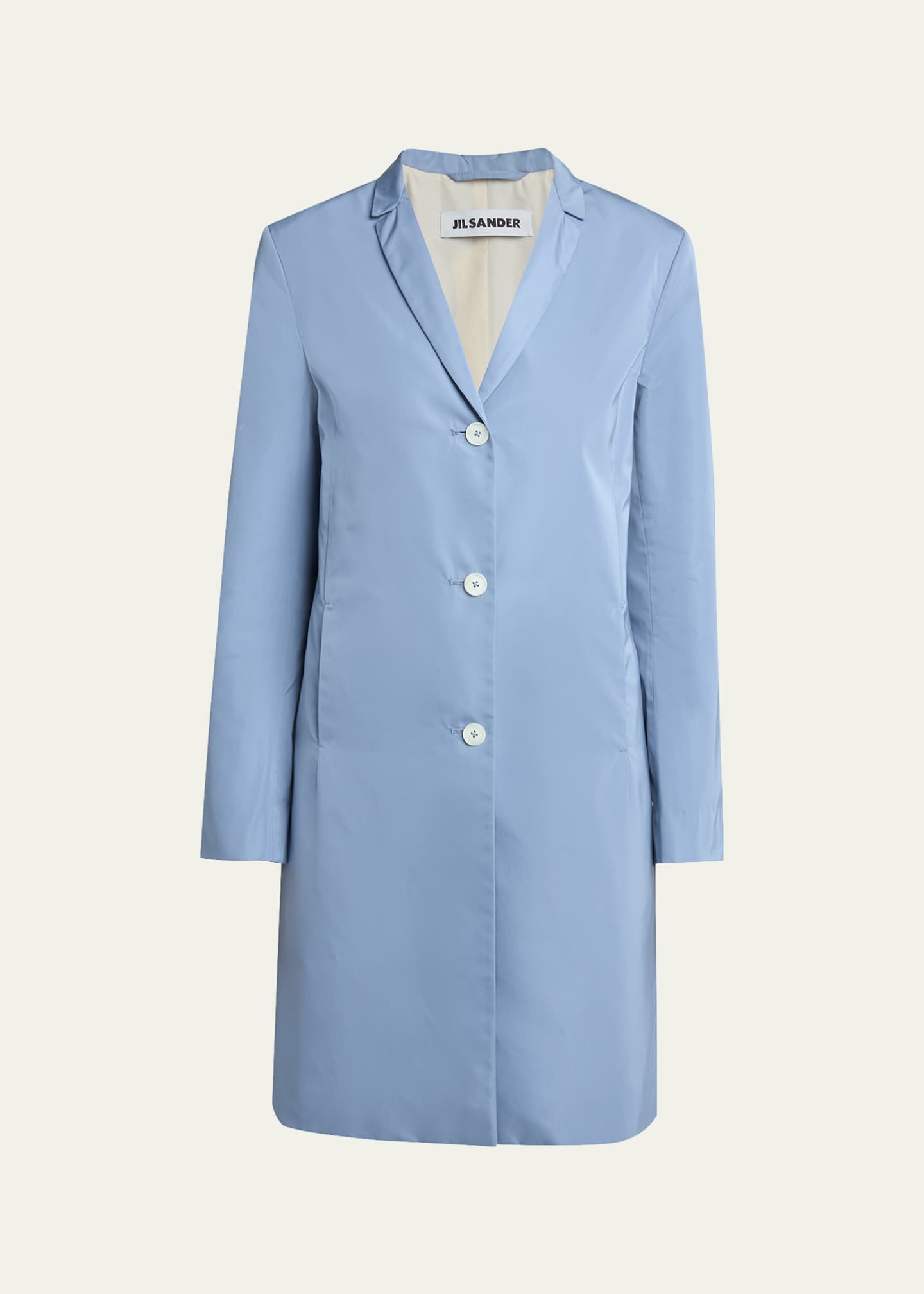 JIL SANDER ロングジャケット Jil Sander Silk-Blend Single-Breasted Long Coat - Bergdorf Goodman