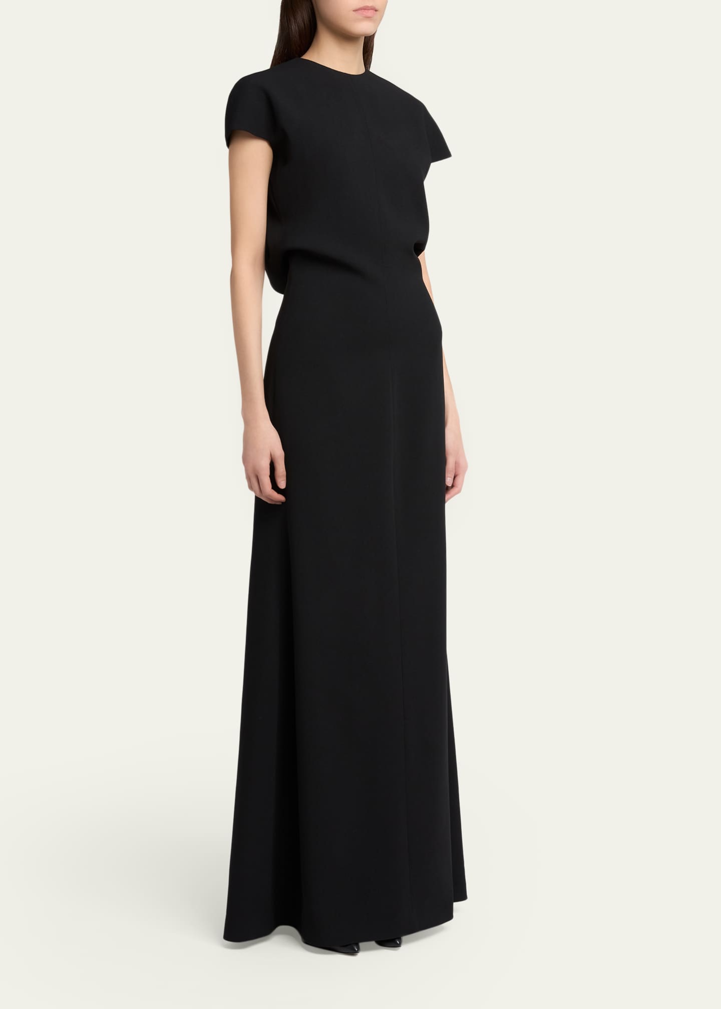 jil sander short sleeve dress Jil Sander collar-detail short-sleeve Dress | Neutrals