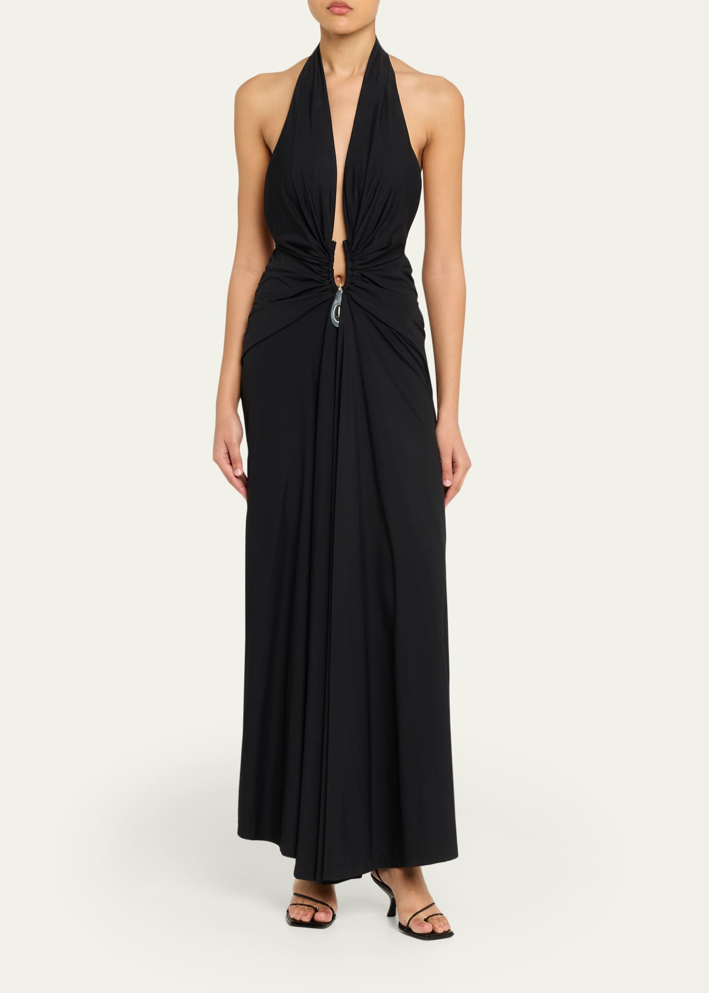 christopher esber silk maxi dress Christopher Esber Cross-cut Silk Maxi Dress