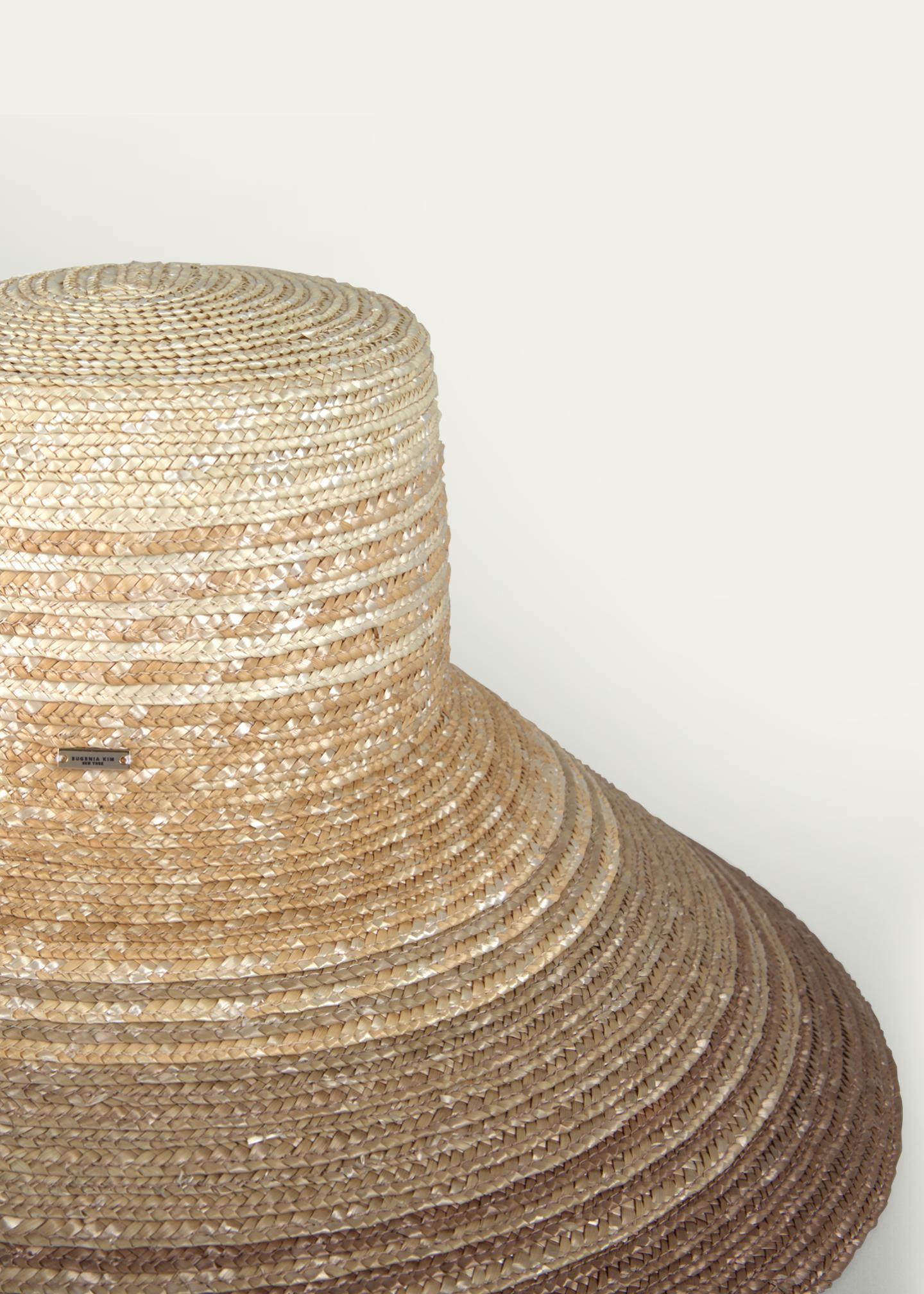 Eugenia Kim Mirabel straw hat EUGENIA KIM Mirabel grosgrain-trimmed straw sunhat | NET-A  main image 2
