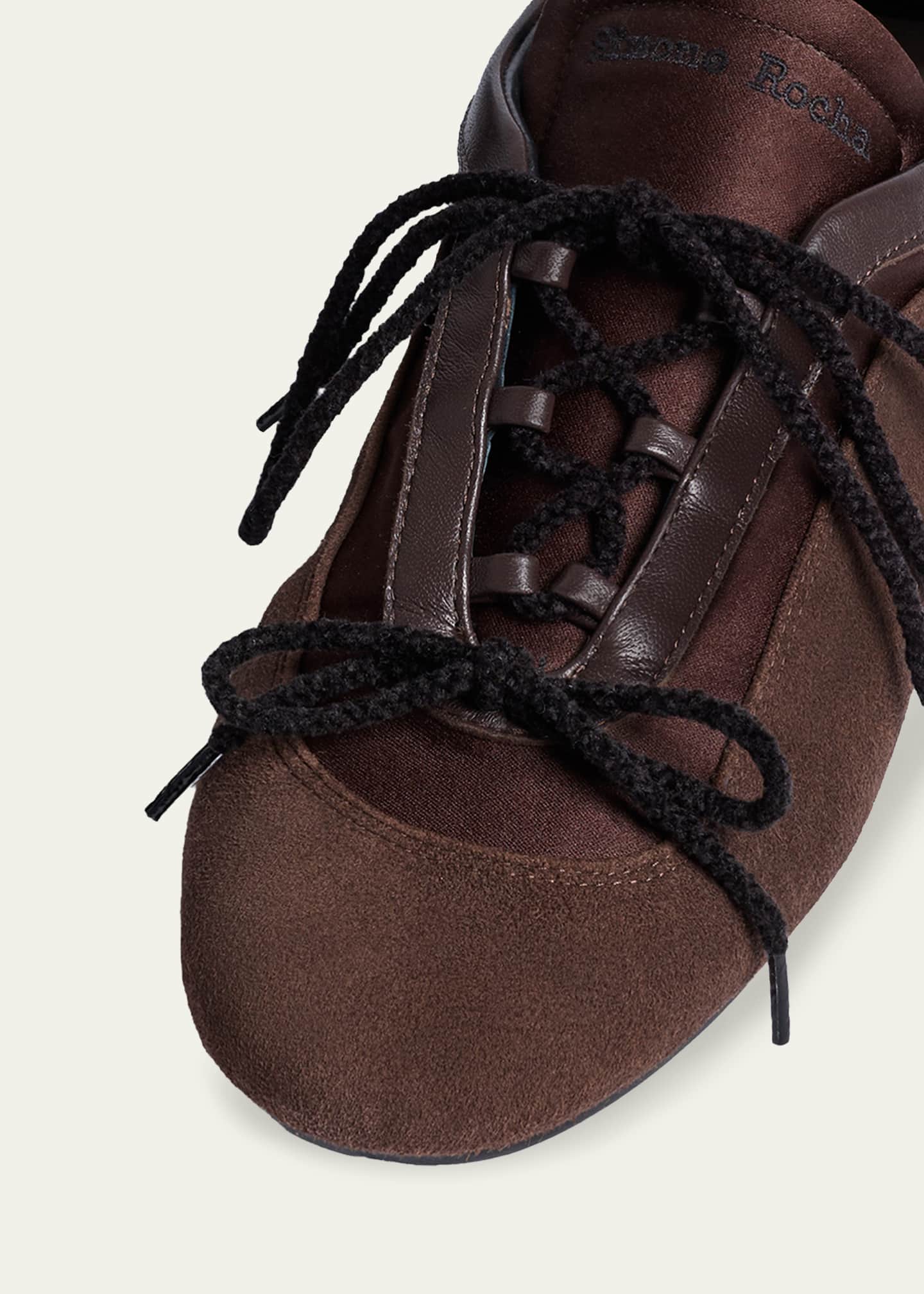 Simone Rocha Cutout Mixed Leather Ballerina Sneakers - Bergdorf