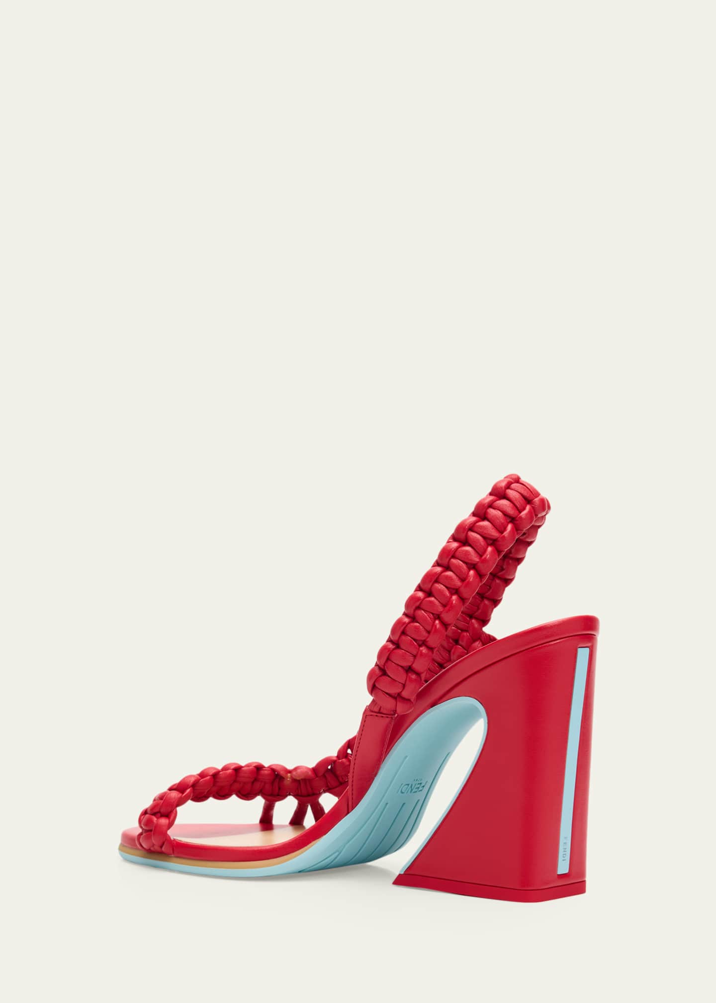 Fendi 95mm Arco Leather Asymmetric Sandals - Bergdorf Goodman