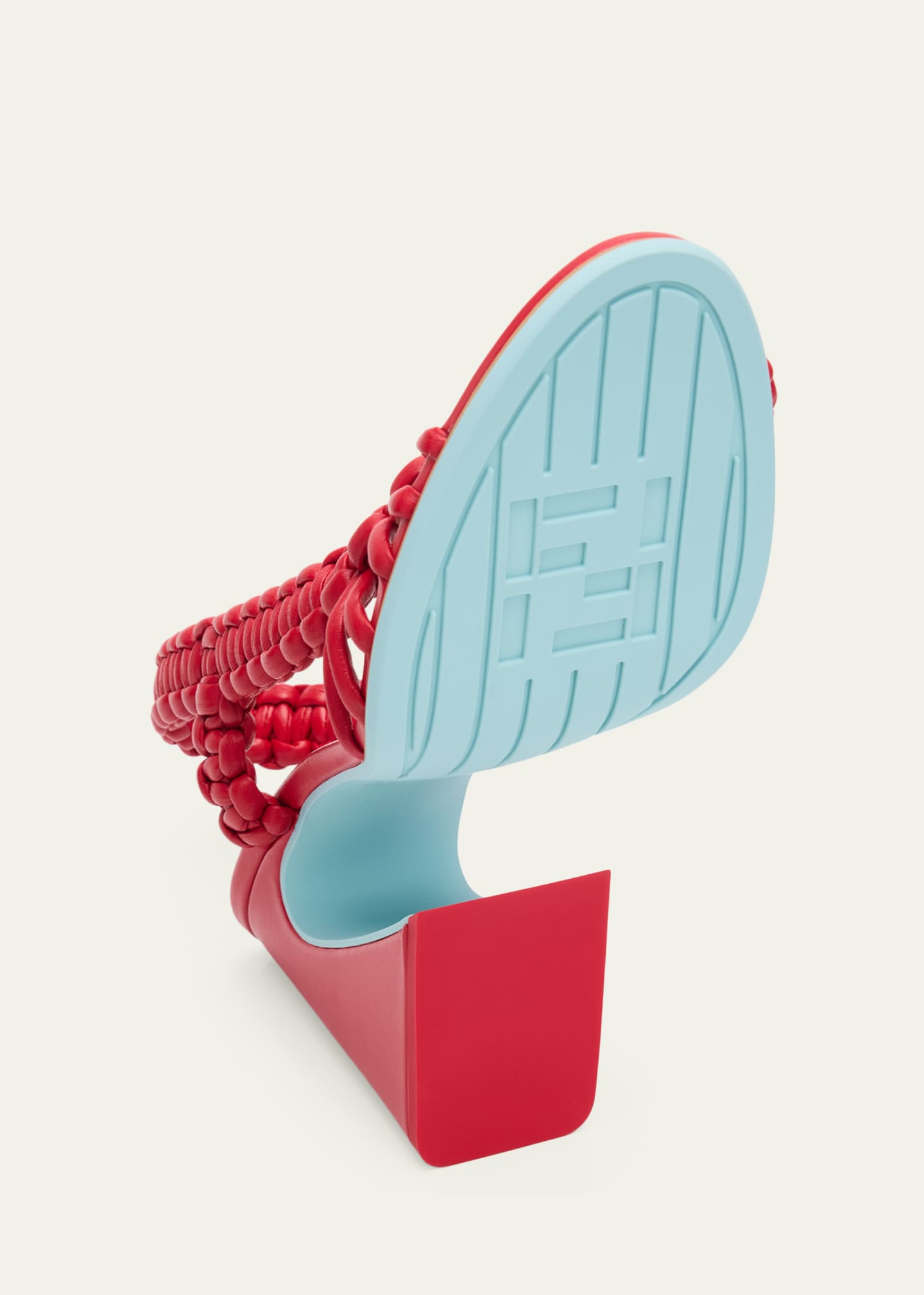 Fendi 95mm Arco Leather Asymmetric Sandals - Bergdorf Goodman