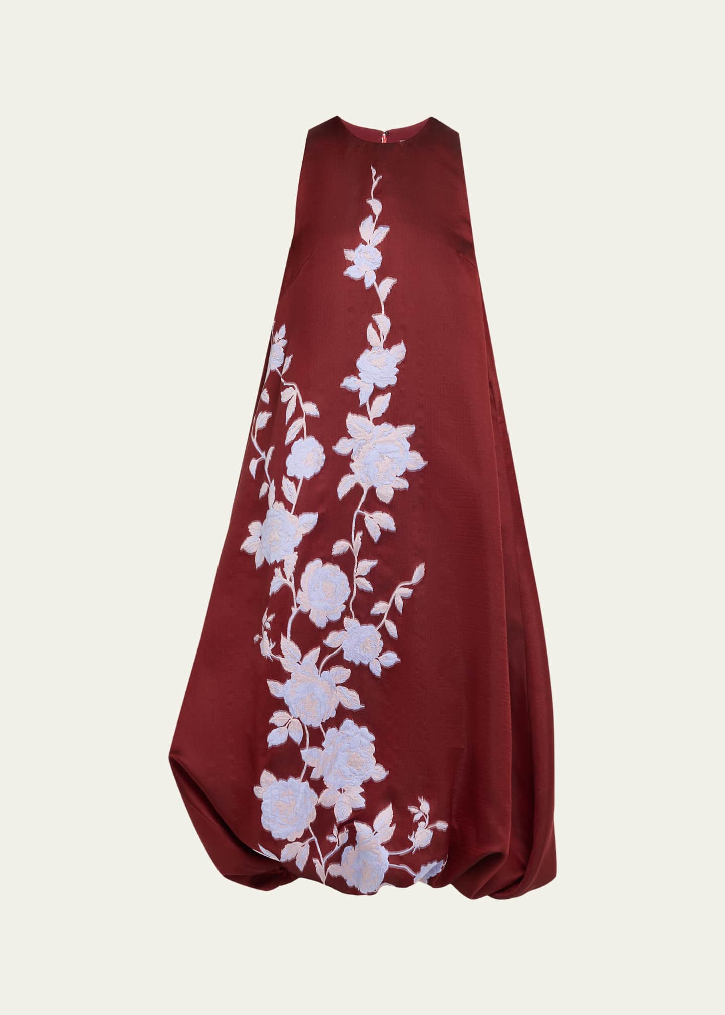lela rose midi dress Lela Rose Rose Fil Coupe Sleeveless Midi Bubble Dress, Oxblood, Women's, 10, Cocktail & Party Wedding Guest Dresses Sleeveless Dresses