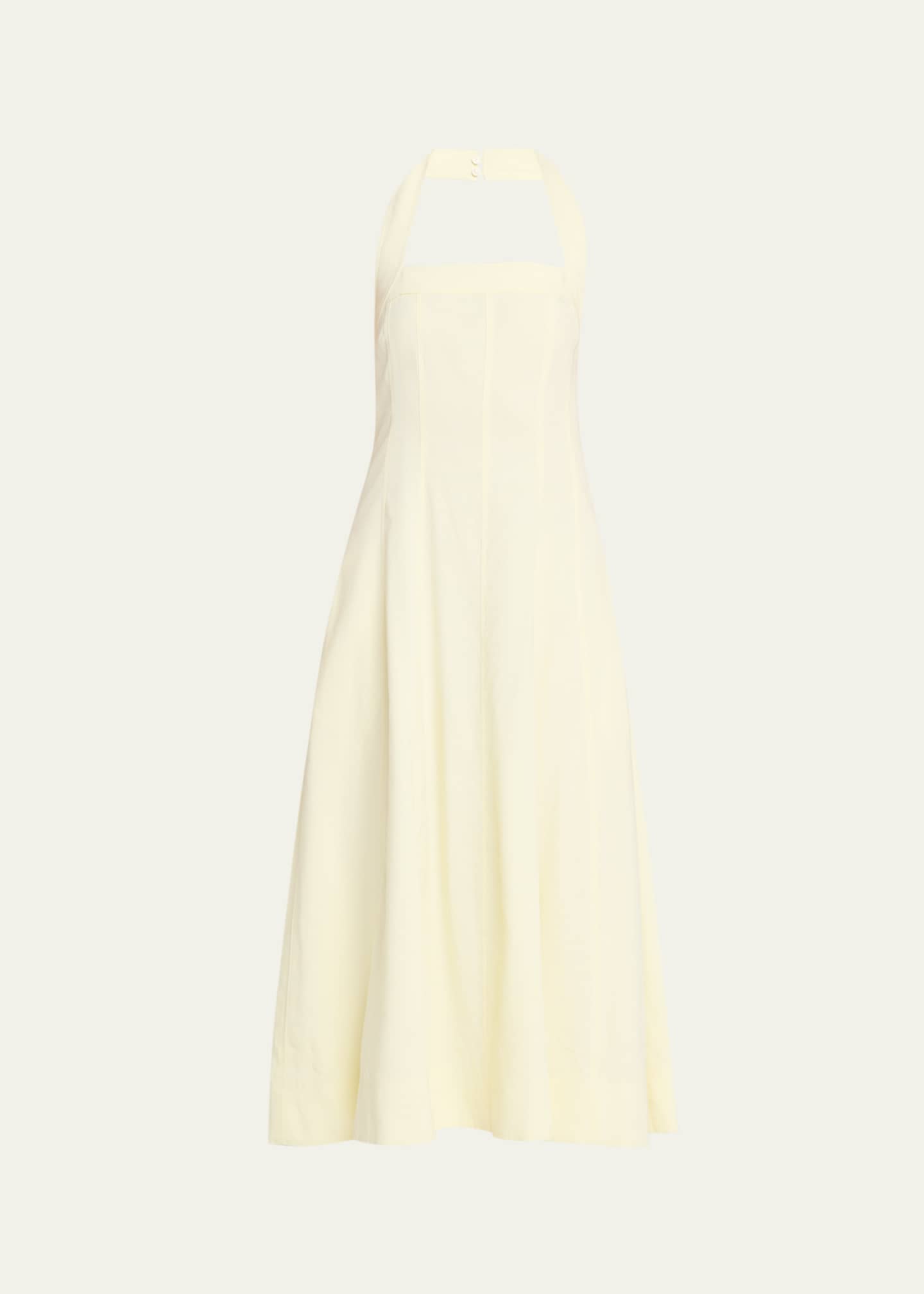 alc white halter dress Elli Linen Mini Halter Dress