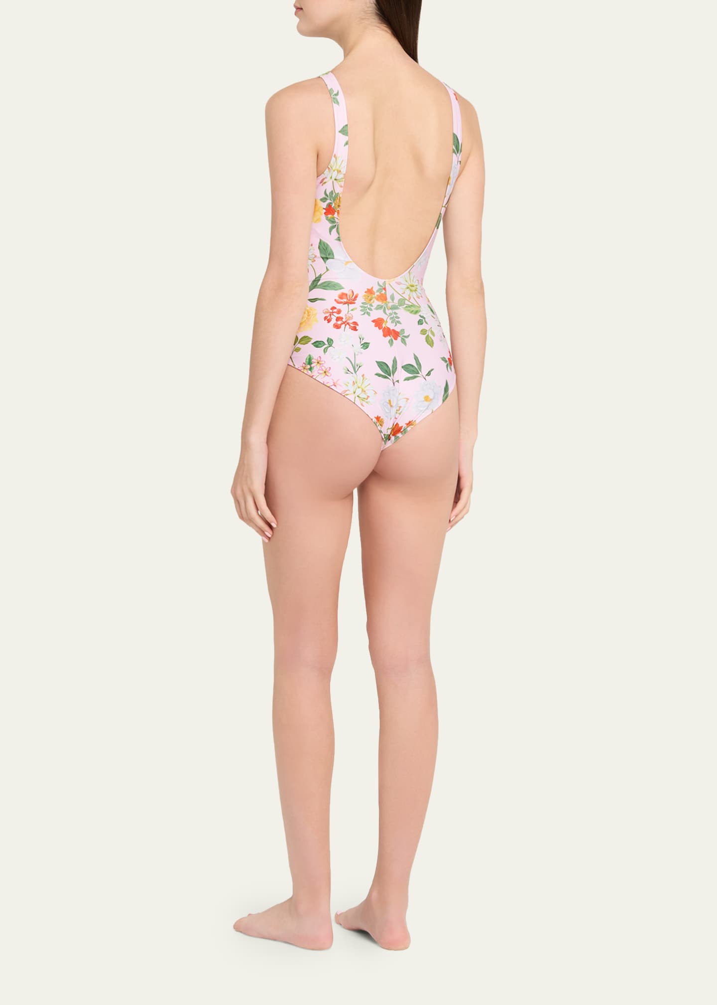 Verandah Twisted Drape Floral One-Piece Swimsuit - Bergdorf Goodman