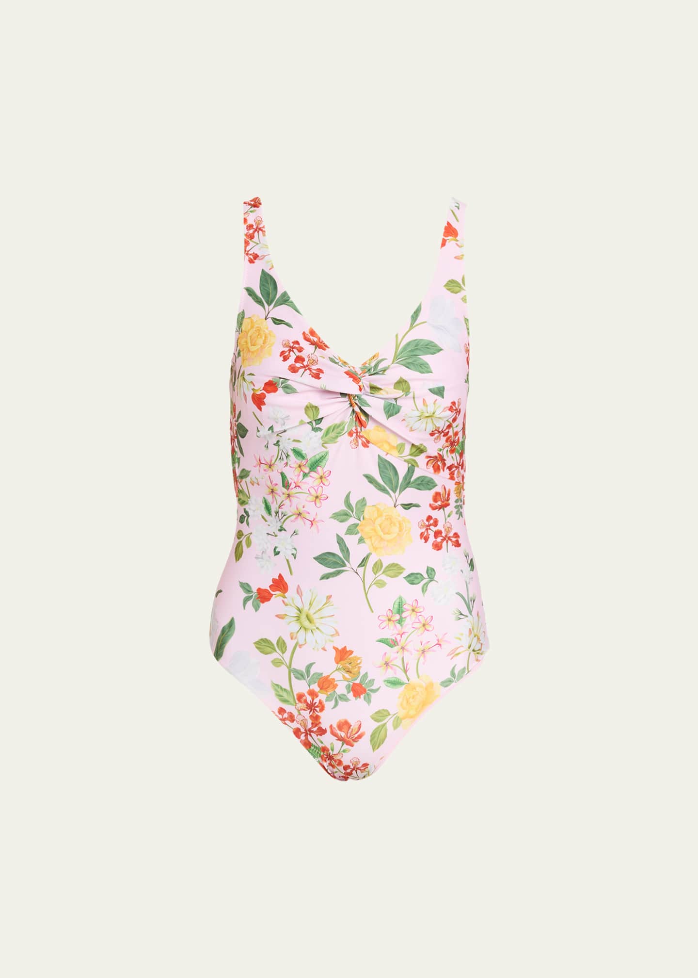 Verandah Twisted Drape Floral One-Piece Swimsuit - Bergdorf Goodman