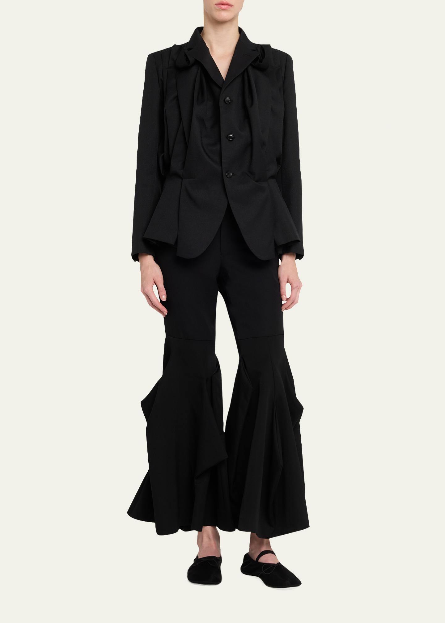 Mg3 COMME des GARCONS コムデギャルソン カフスドレープ テーラードジャケット Draped Cuff Tailored Blazer サイズM ブラックt18r Comme des Garcons Draped Single-Breasted Blazer - Bergdorf Goodman