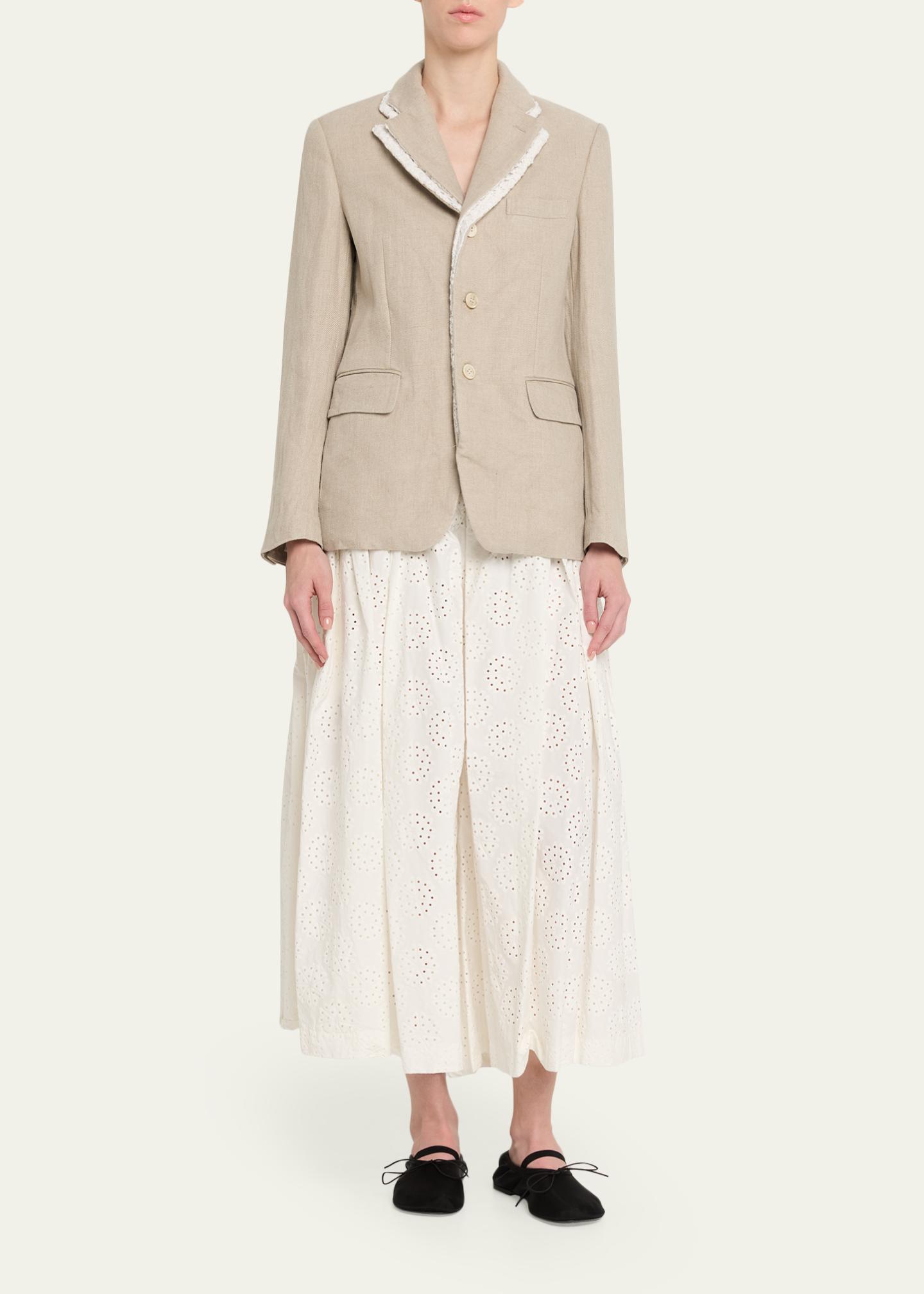 Comme des Garcons Eyelet-Embroidered Cotton Midi Skirt - Bergdorf