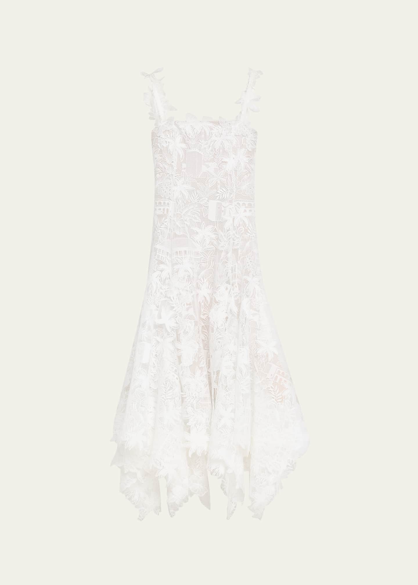 Oscar de la Renta Dominican Landscape Guipure Dress - Bergdorf Goodman