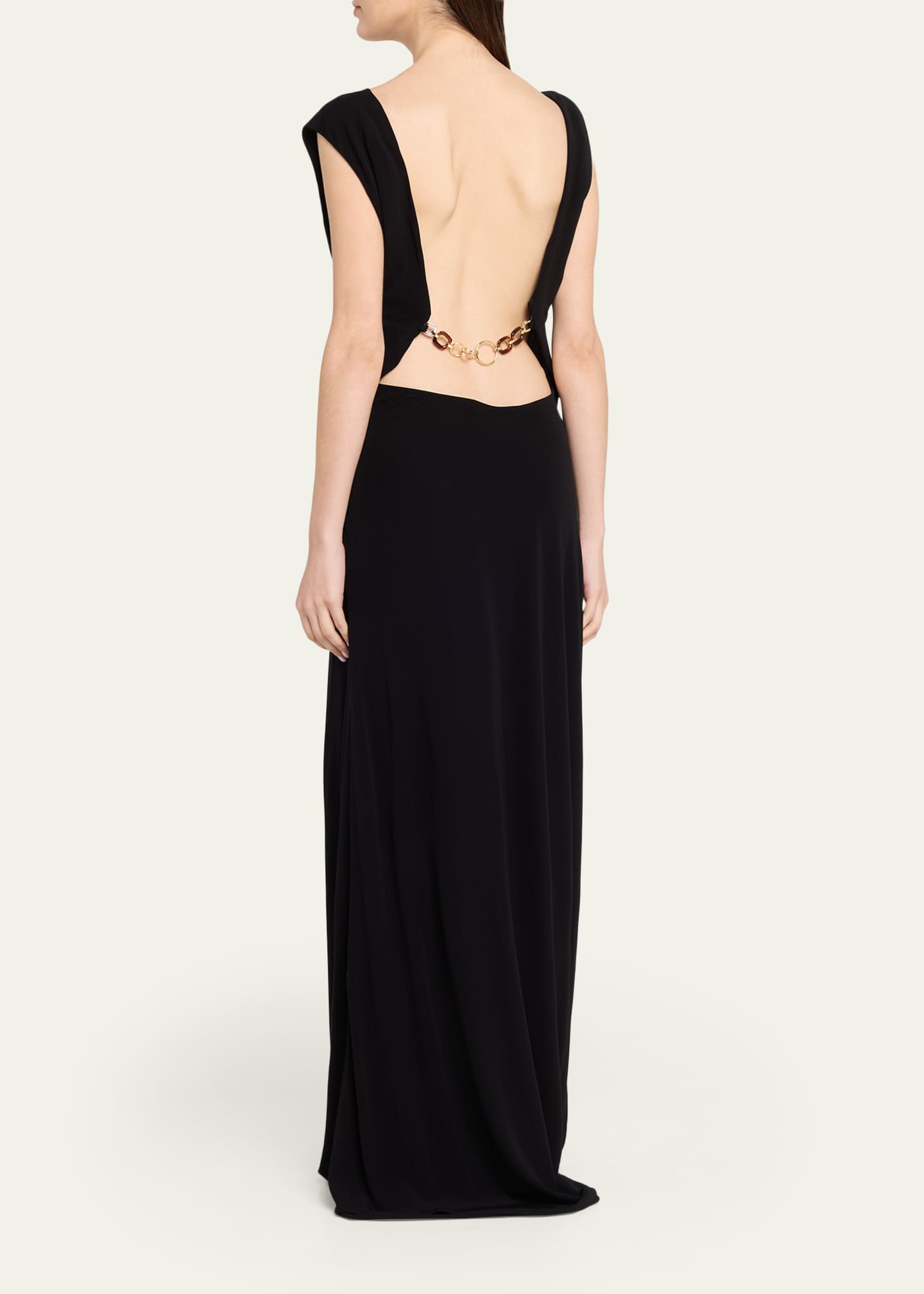 christopher esber backless dress Christopher Esber Backless Drape Satin Dress in Purple