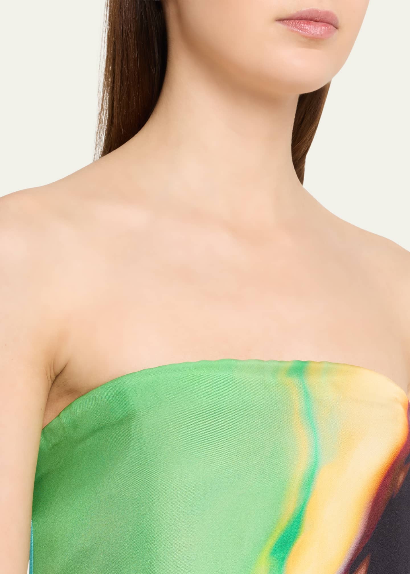 christopher esber aura strapless silk maxi dress Christopher Esber Aura Strapless Maxi Dress