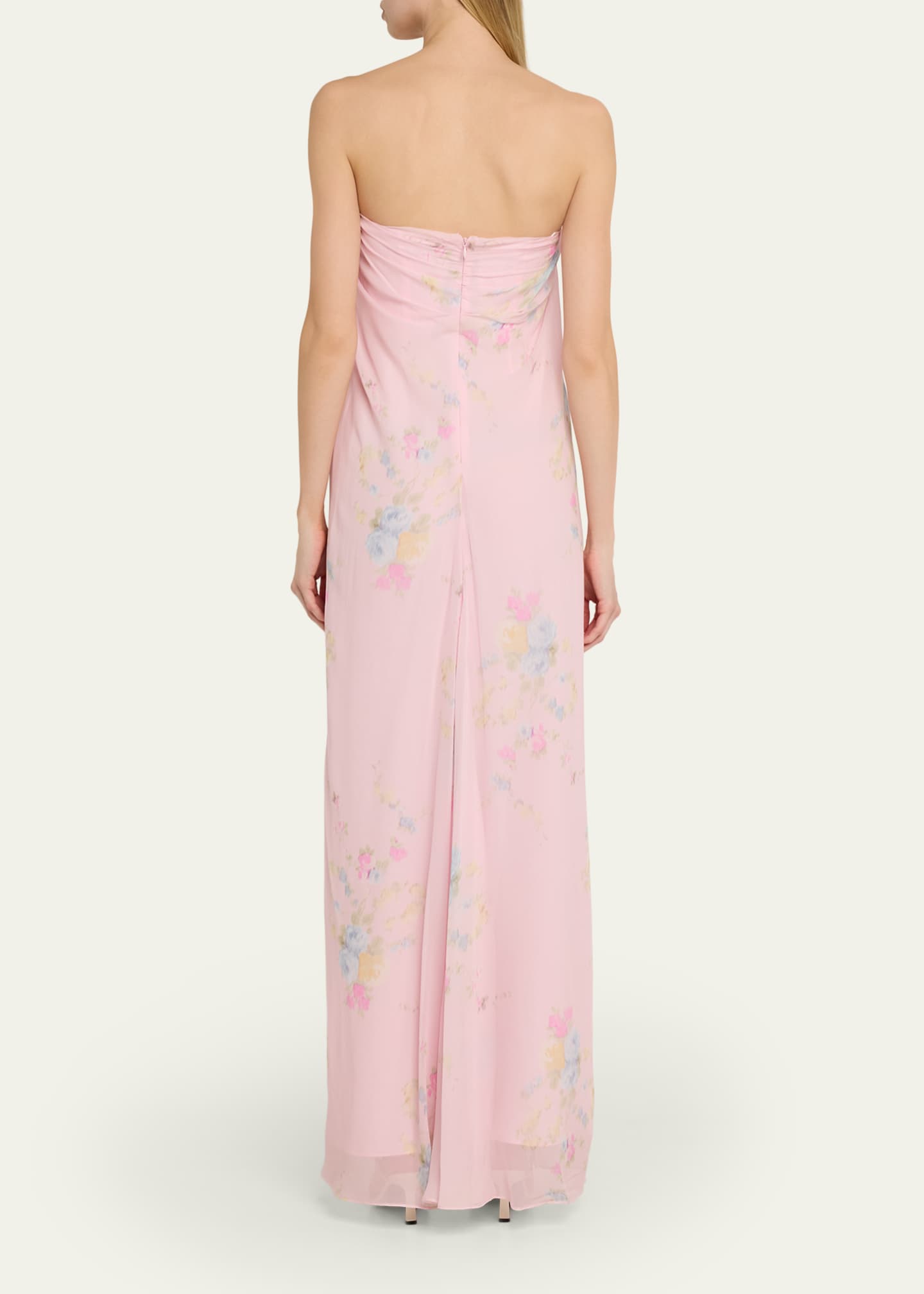 sachin and babi light blue dress Embroidered Floral Strapless Midi | Resort Dresses main image 0