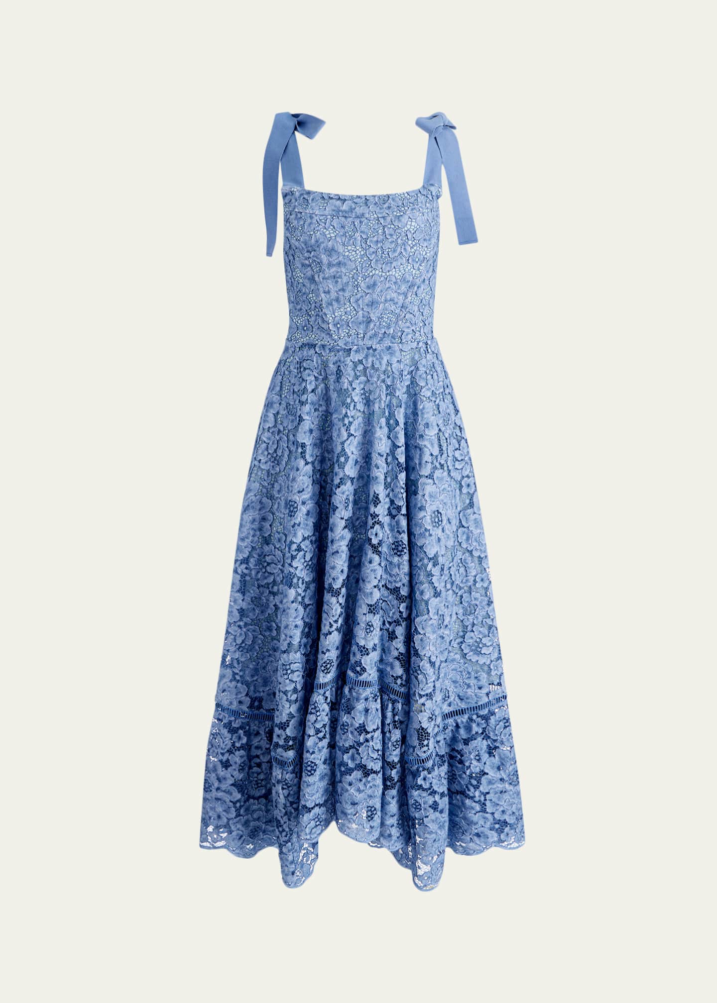 ALICE + OLIVIA Rosee Lace Bustier Midi Dress - Bergdorf Goodman