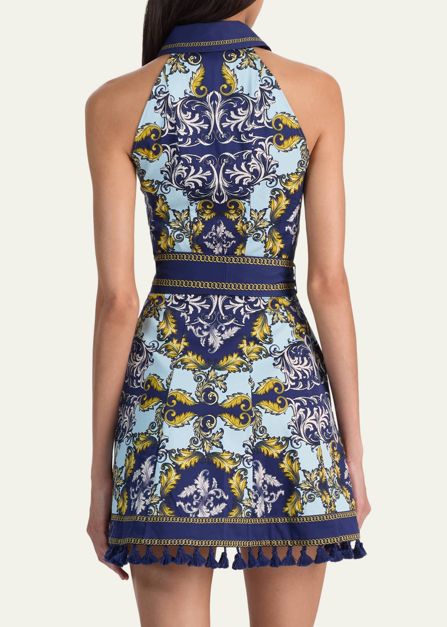 alice and olivia blue and gold dress Alice + Olivia's Vibrant 20th Anniversary at NYFW