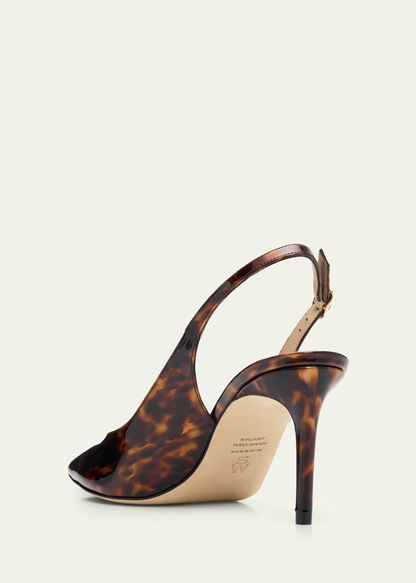 Stuart Weitzman 75mm Stuart Power Tortoiseshell Patent Leather