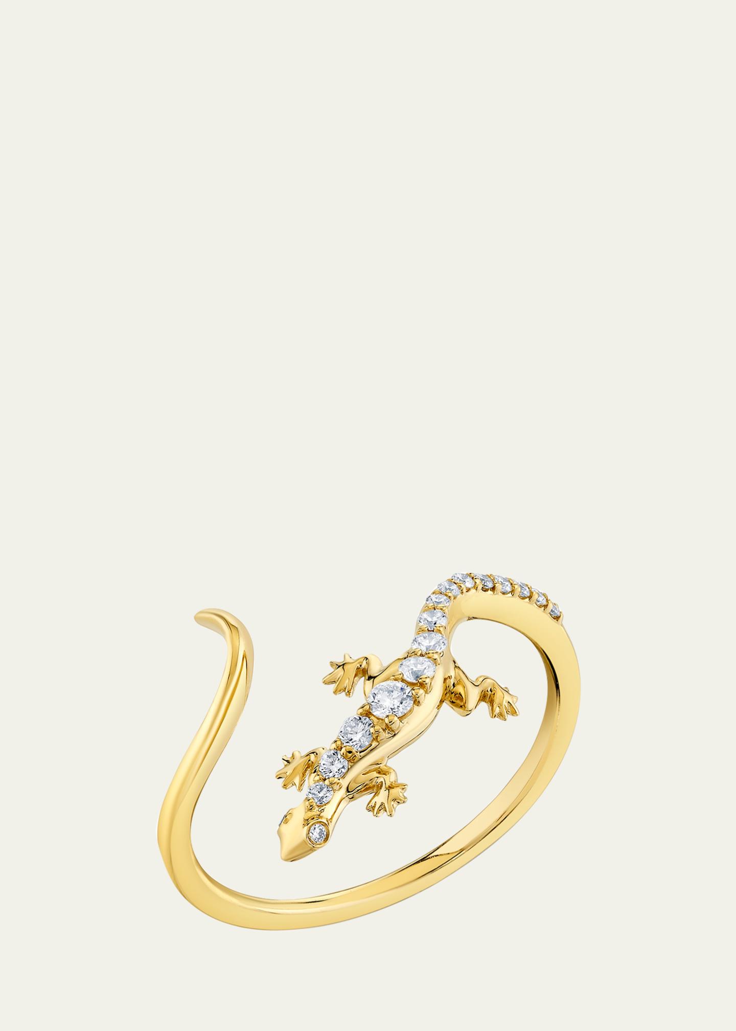 Sydney Evan 14K Yellow Gold Diamond Lizard Ring - Bergdorf Goodman