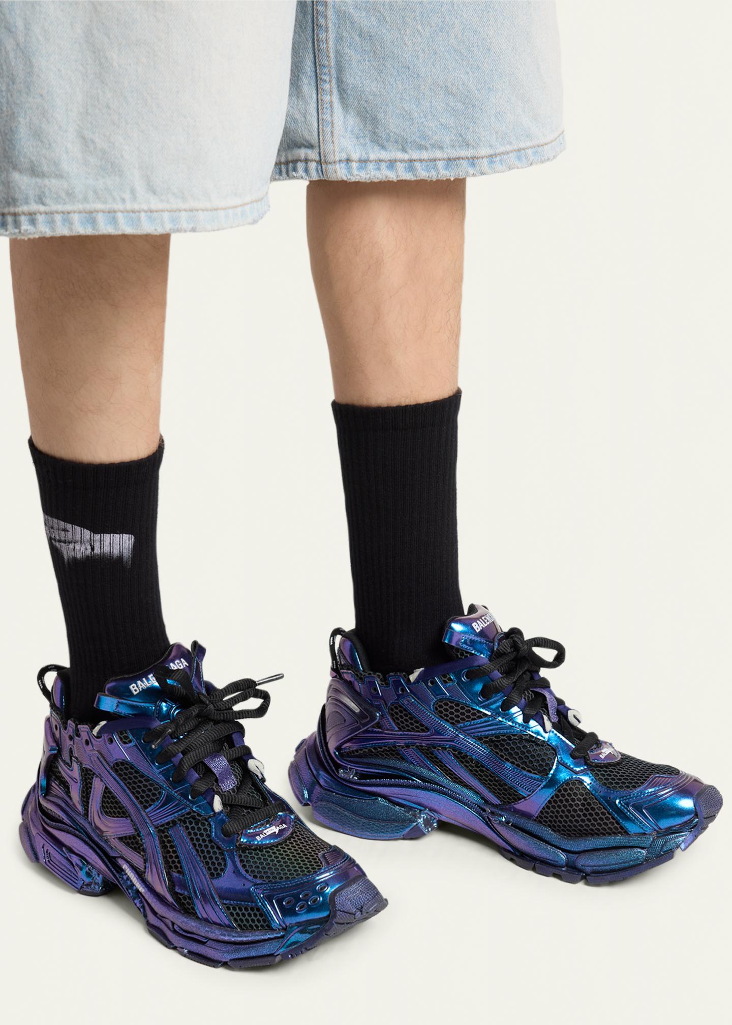 BALENCIAGA バレンシアガ runner 39 Balenciaga Men's Runner Iridescent Low-Top Sneakers - Bergdorf Goodman