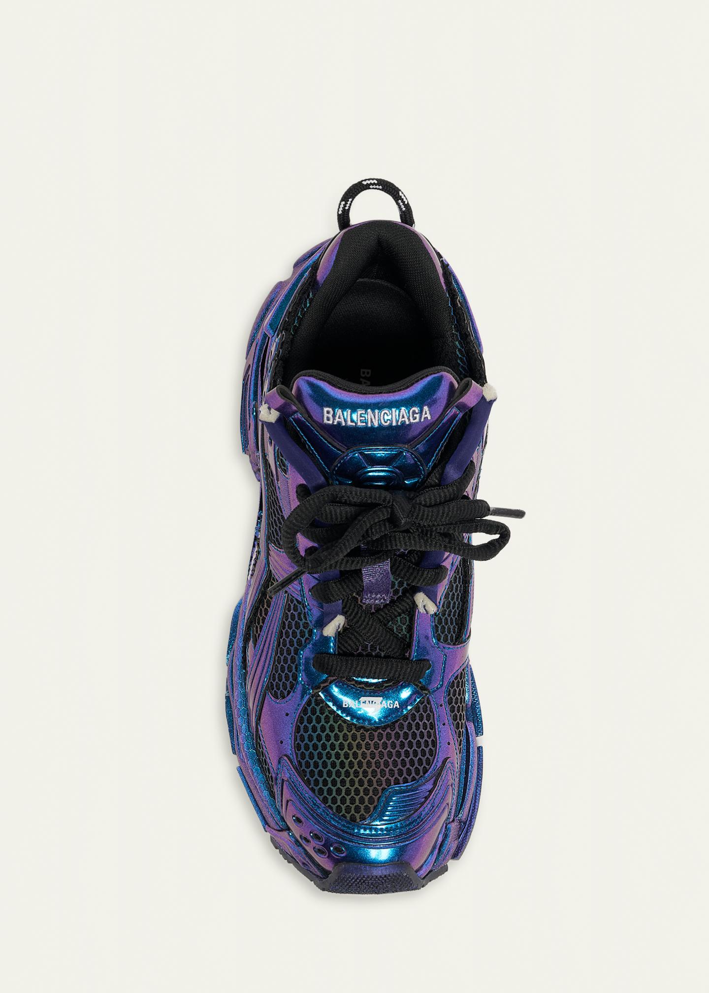 Balenciaga Men's Runner Iridescent Low-Top Sneakers - Bergdorf Goodman