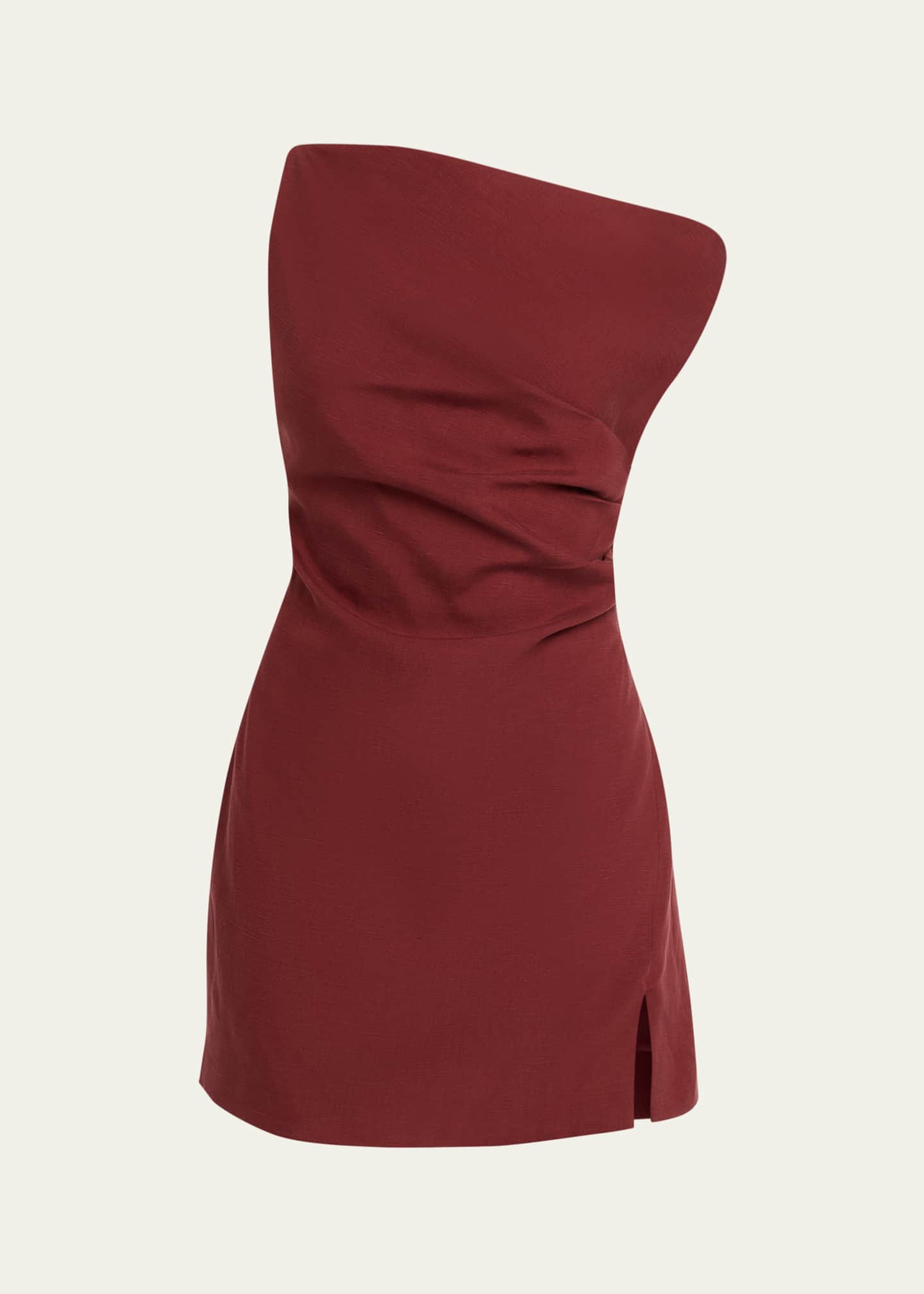 ronny kobo one shoulder dress Ronny Kobo Emery one-shoulder Ruched Dress | Black