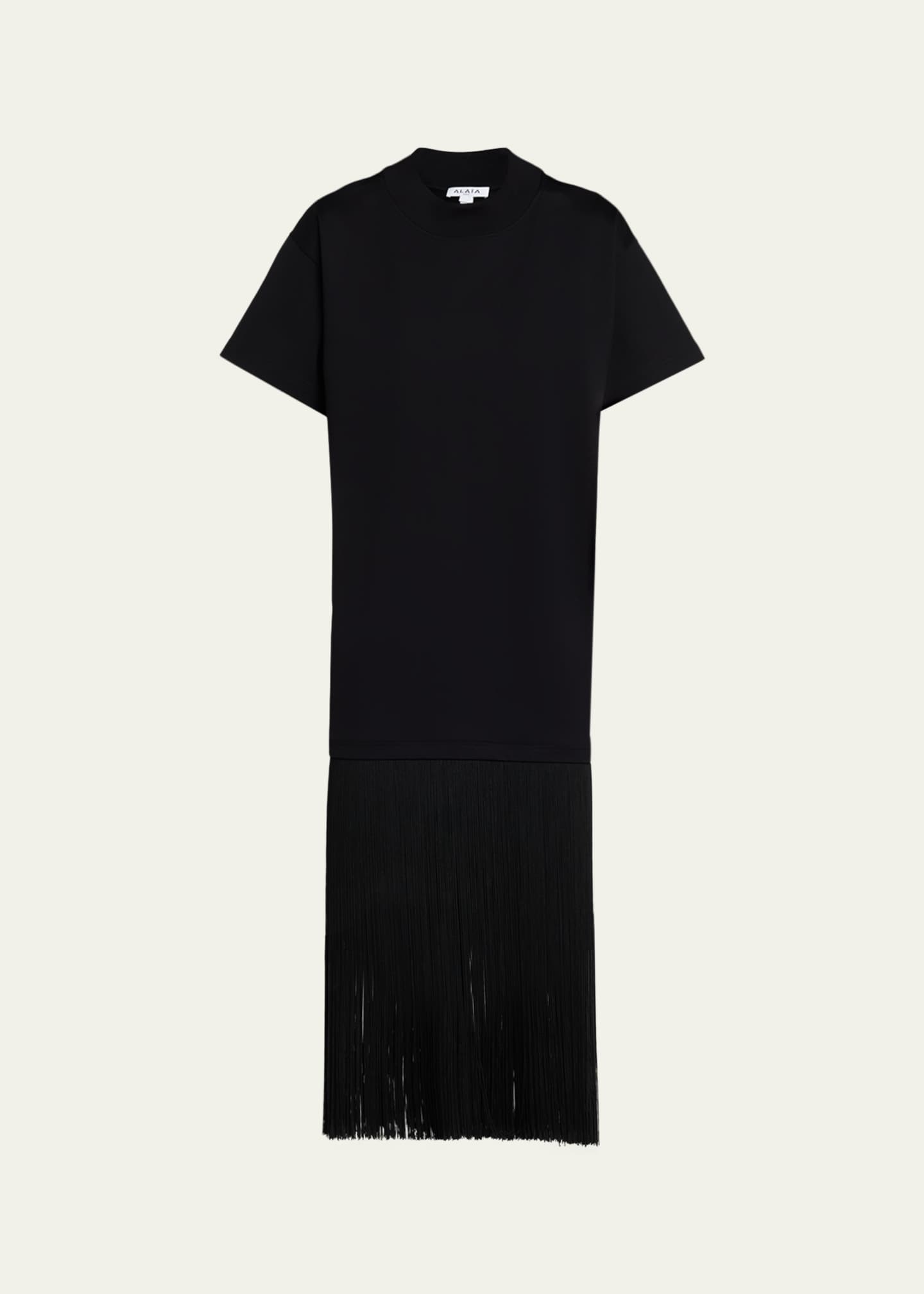 alaia shirt dress AlaA Archetypes Layered Pleated Cotton-Blend Poplin Mini Shirt Dress -  White