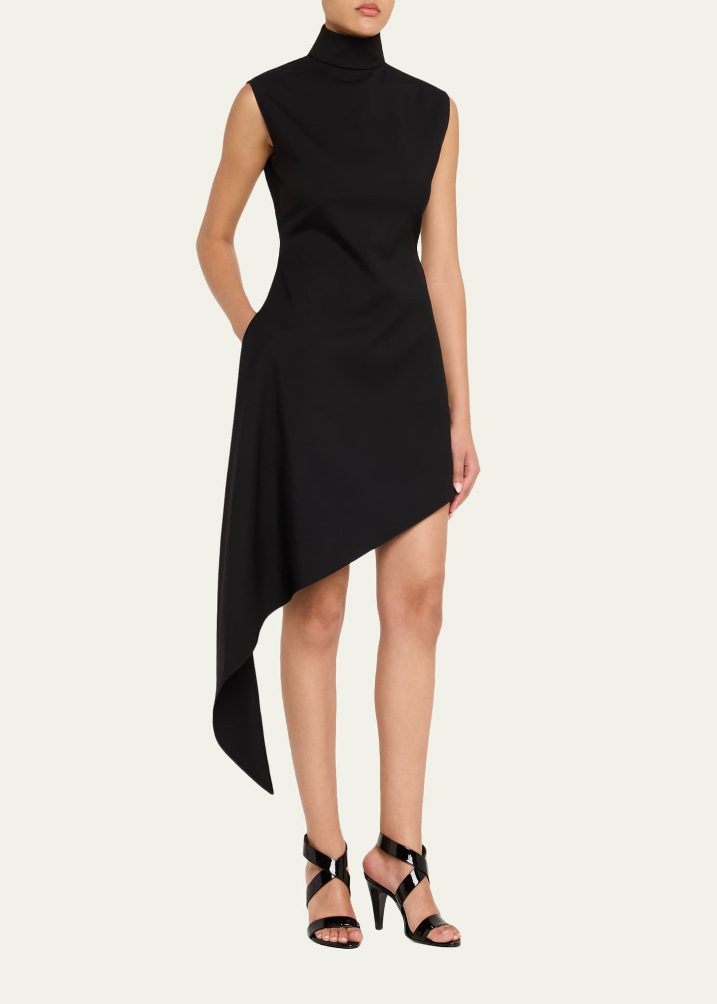 alaia asymmetrical dress ALAIA Size S Cream Cotton Asymmetrical Fit & Flare One Shoulder Dress – Sui  Generis Designer Consignment main image 0