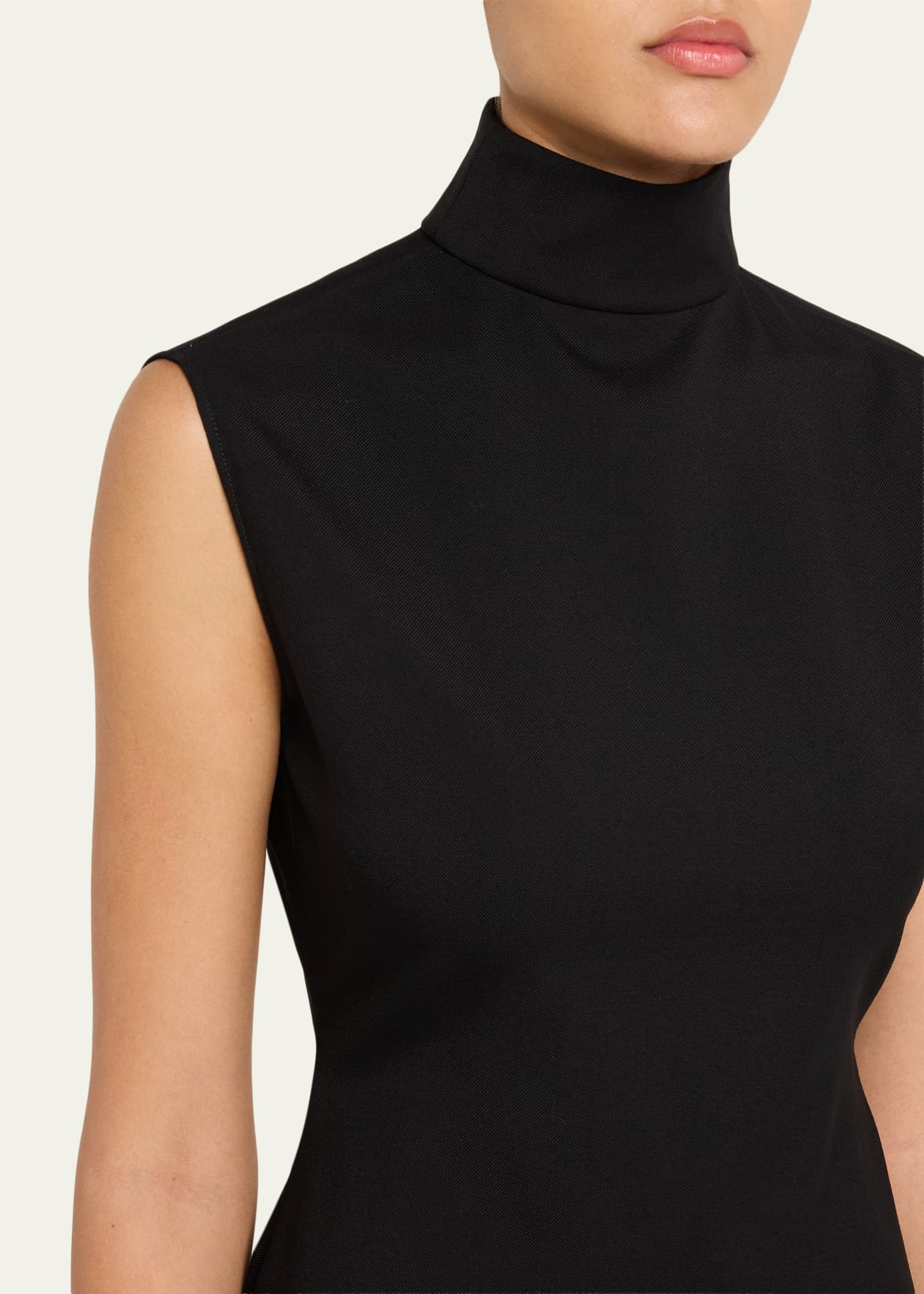 ALAIA Asymmetric Pointed Wool Twill Mini Dress - Bergdorf Goodman