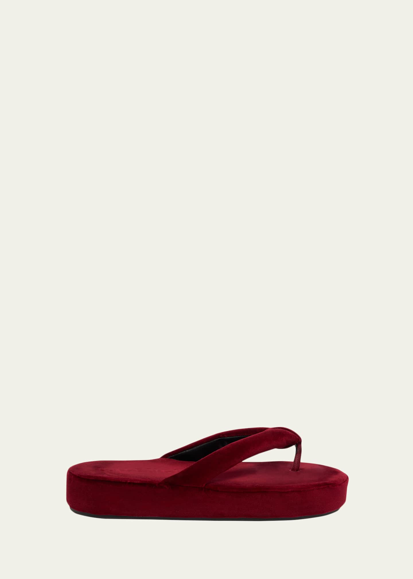 BALENCIAGA スウェード　サンダル Balenciaga Jet Lag Stretch Velvet Platform Thong Sandals