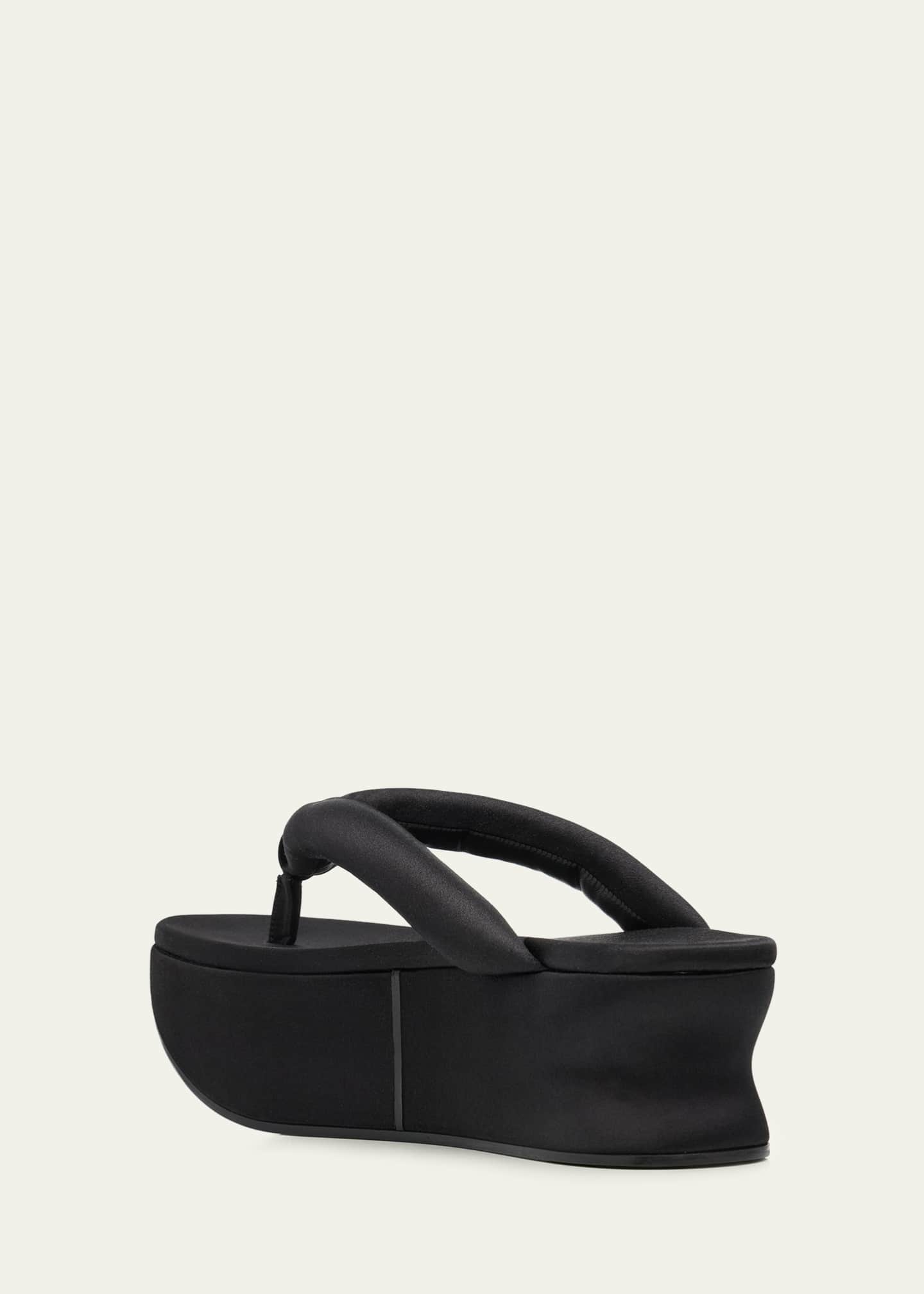 Balenciaga 90mm Gaeta Satin Platform Thong Sandals - Bergdorf Goodman